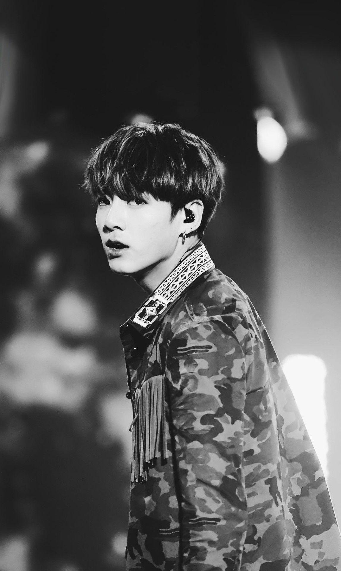  Jungkook  Black  And White Wallpapers  Wallpaper  Cave