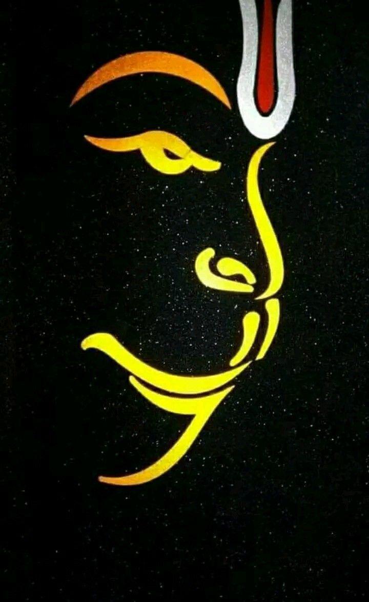 Lord Hanuman Black And White Logo Image | Artificial Design