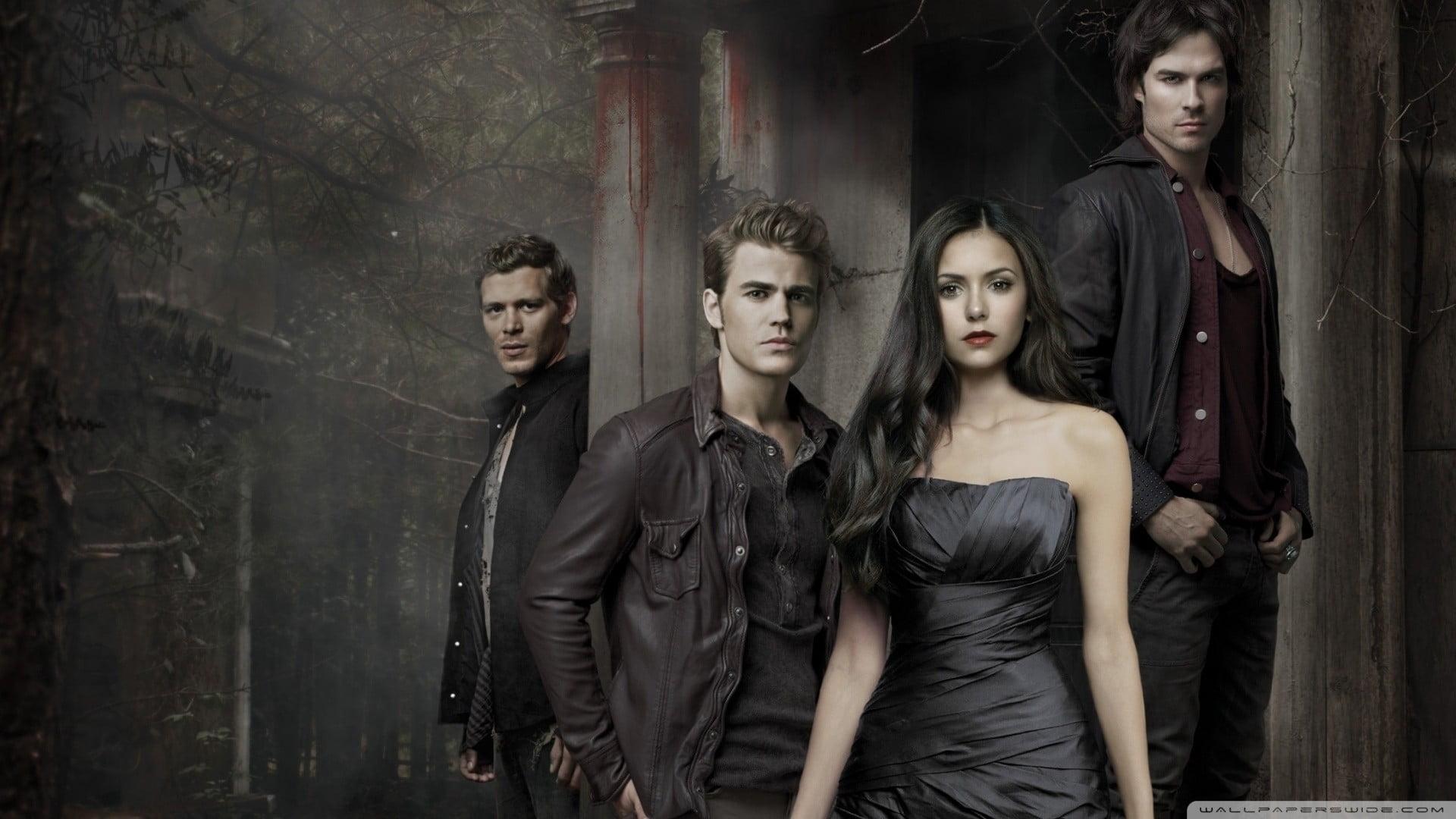 Vampire Diaries wallpaper, The Vampire Diaries, Elena Gilbert, Damon Salvatore, Stefan Salvatore HD wallpaper