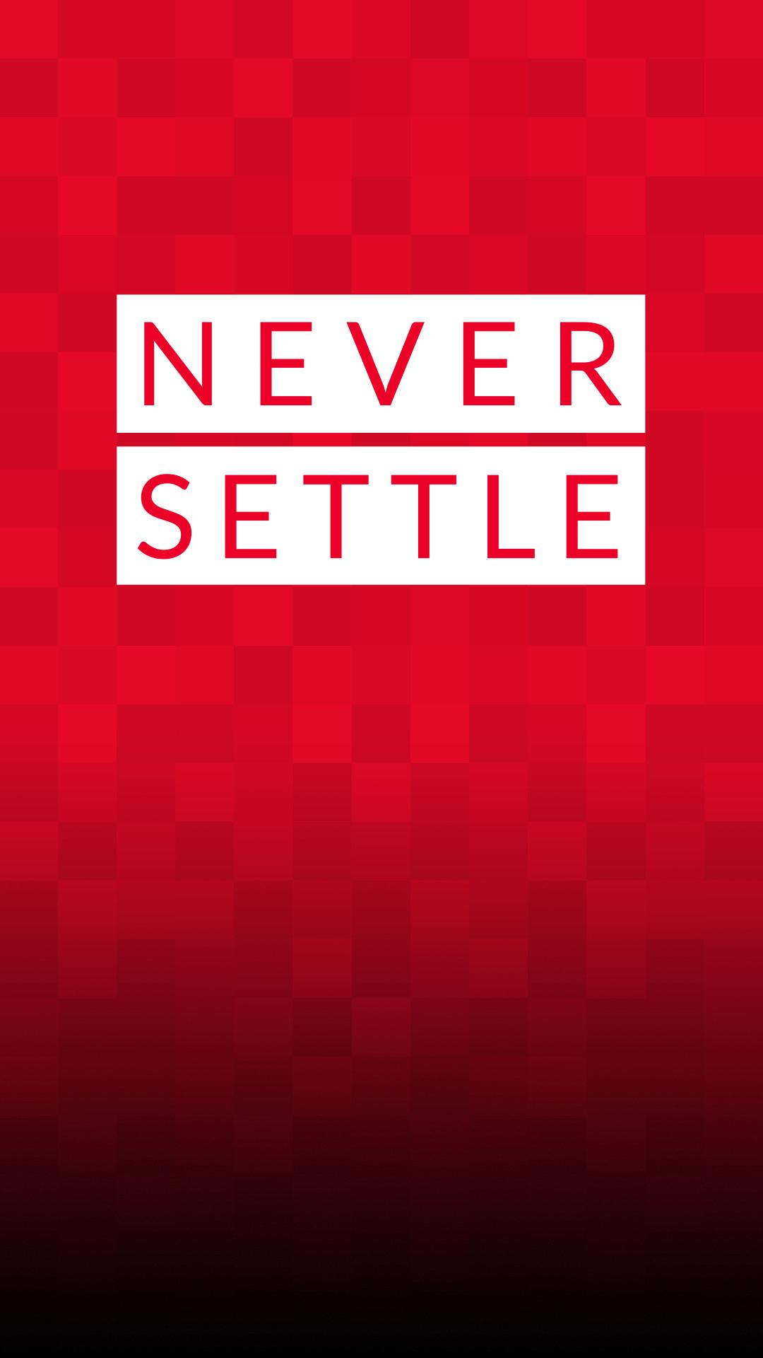 OnePlus Stock Never Settle Red android wallpaper