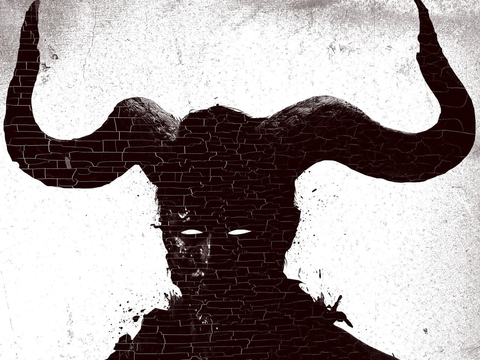 Demon with horn silhouette HD wallpaper