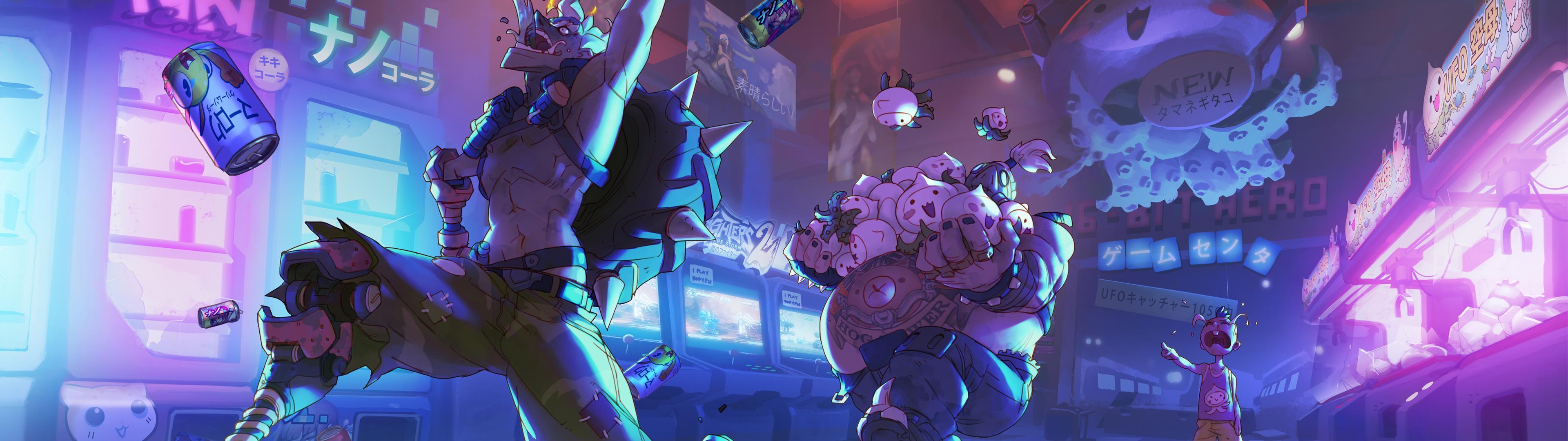 sweet Overwatch dual monitor wallpaper