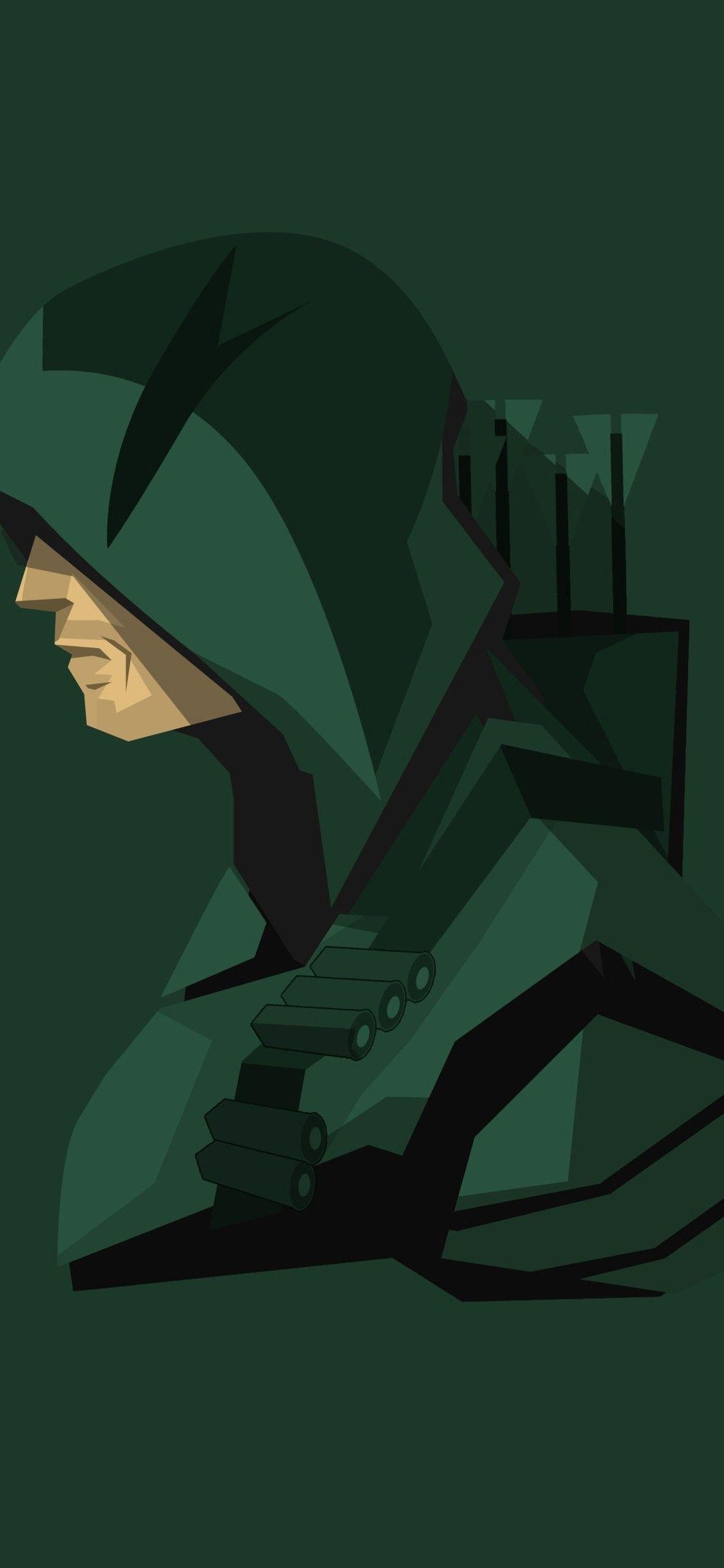 Green Arrow Minimalism iPhone X. Green arrow, Wallpaper, Phone