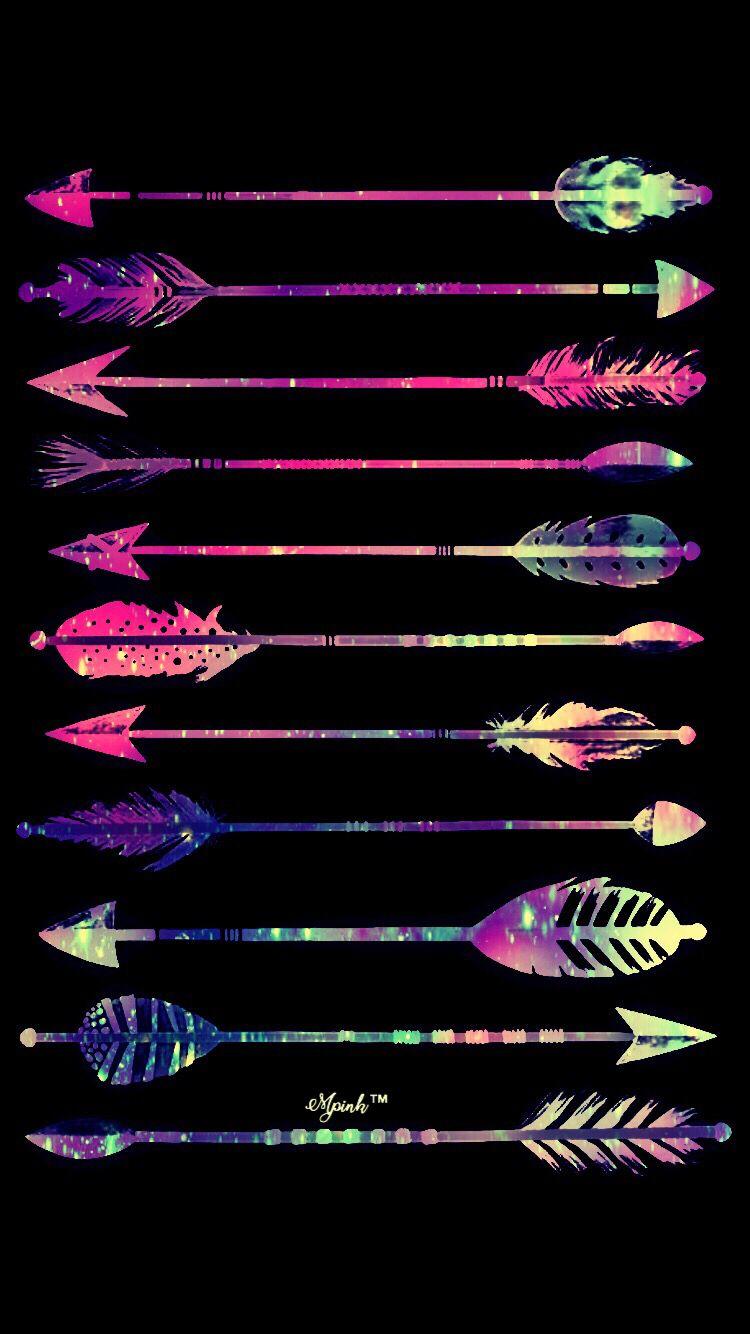 Neon Arrow Heads Hipster Wallpaper I created for the app Top