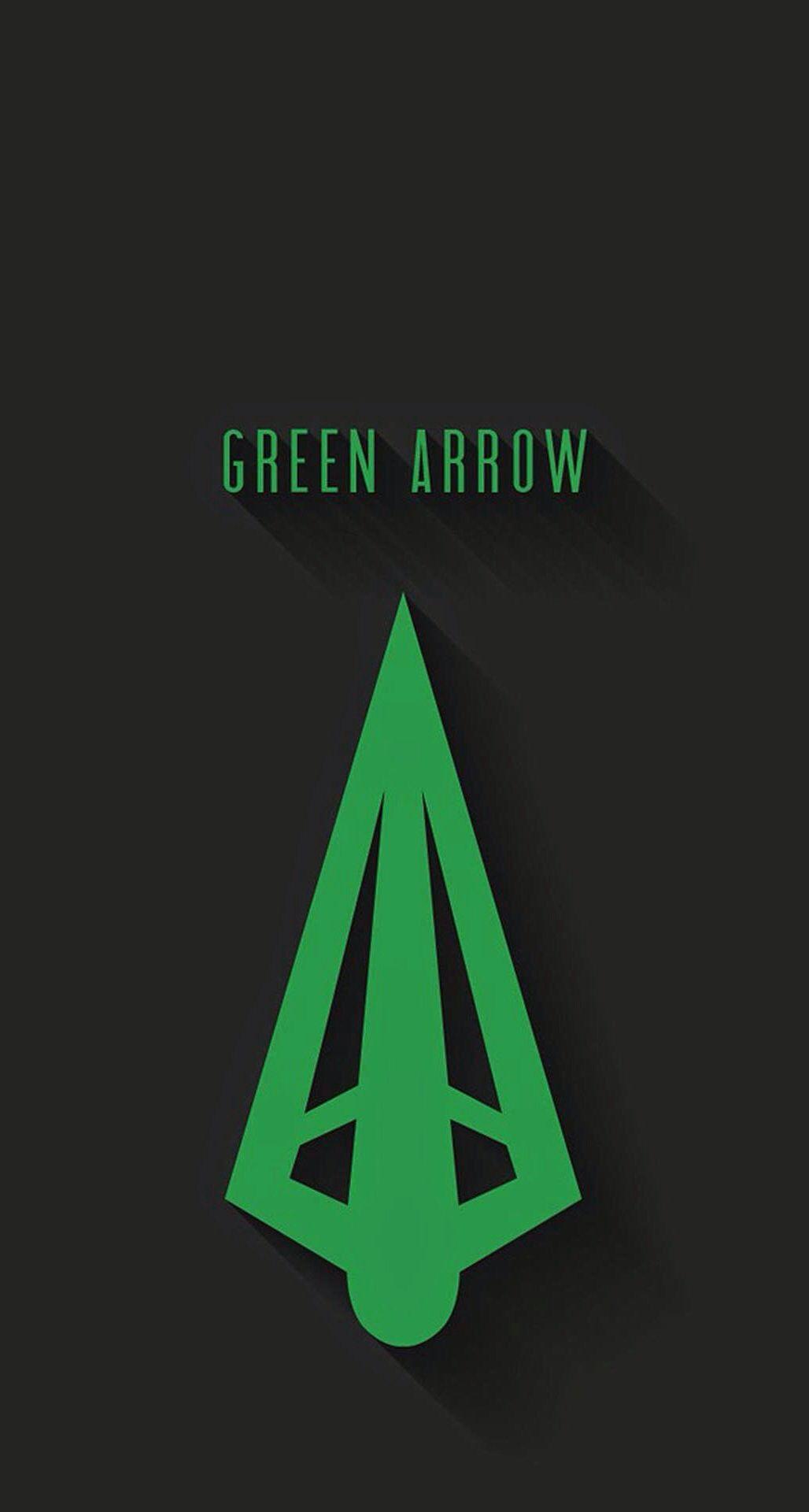 Minimalist Green Arrow iPhone Wallpaper Free