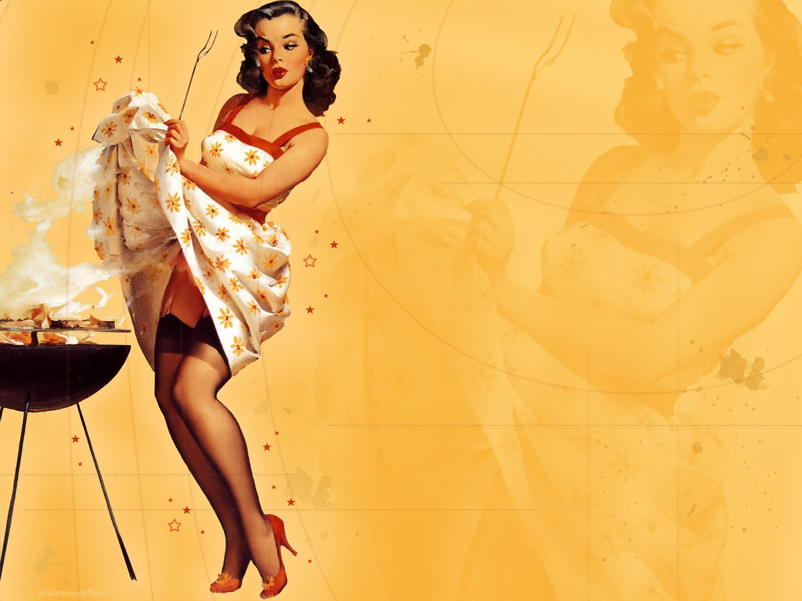 Classic Pin Up Wallpaper