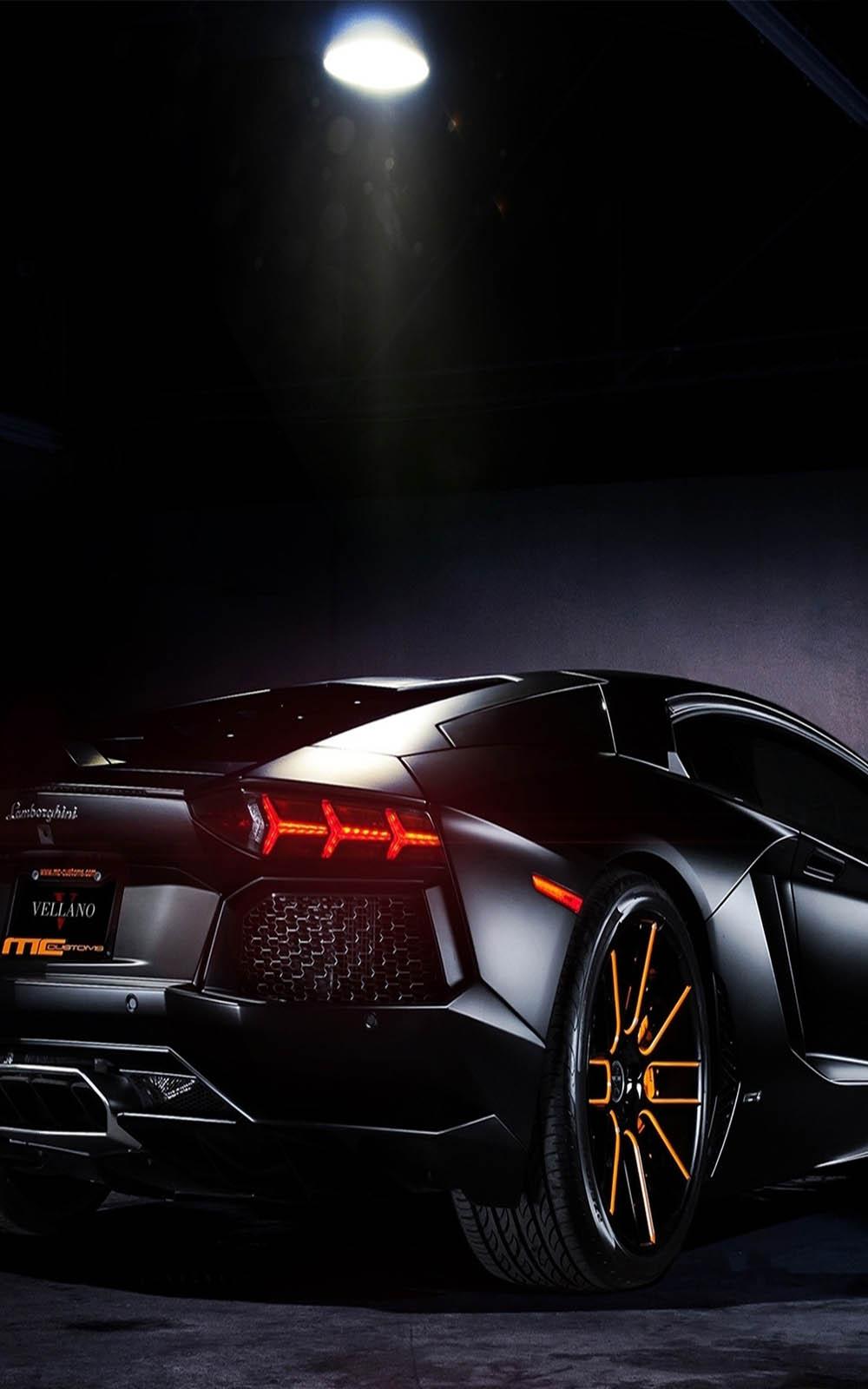 Lamborghini Black Shine Free HD Mobile Wallpaper