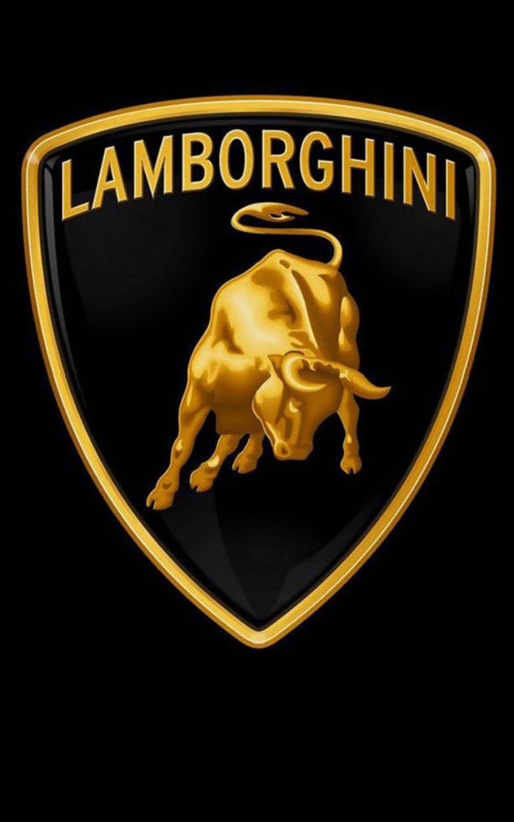 Black Lamborghini Logo Free HD Mobile Wallpaper