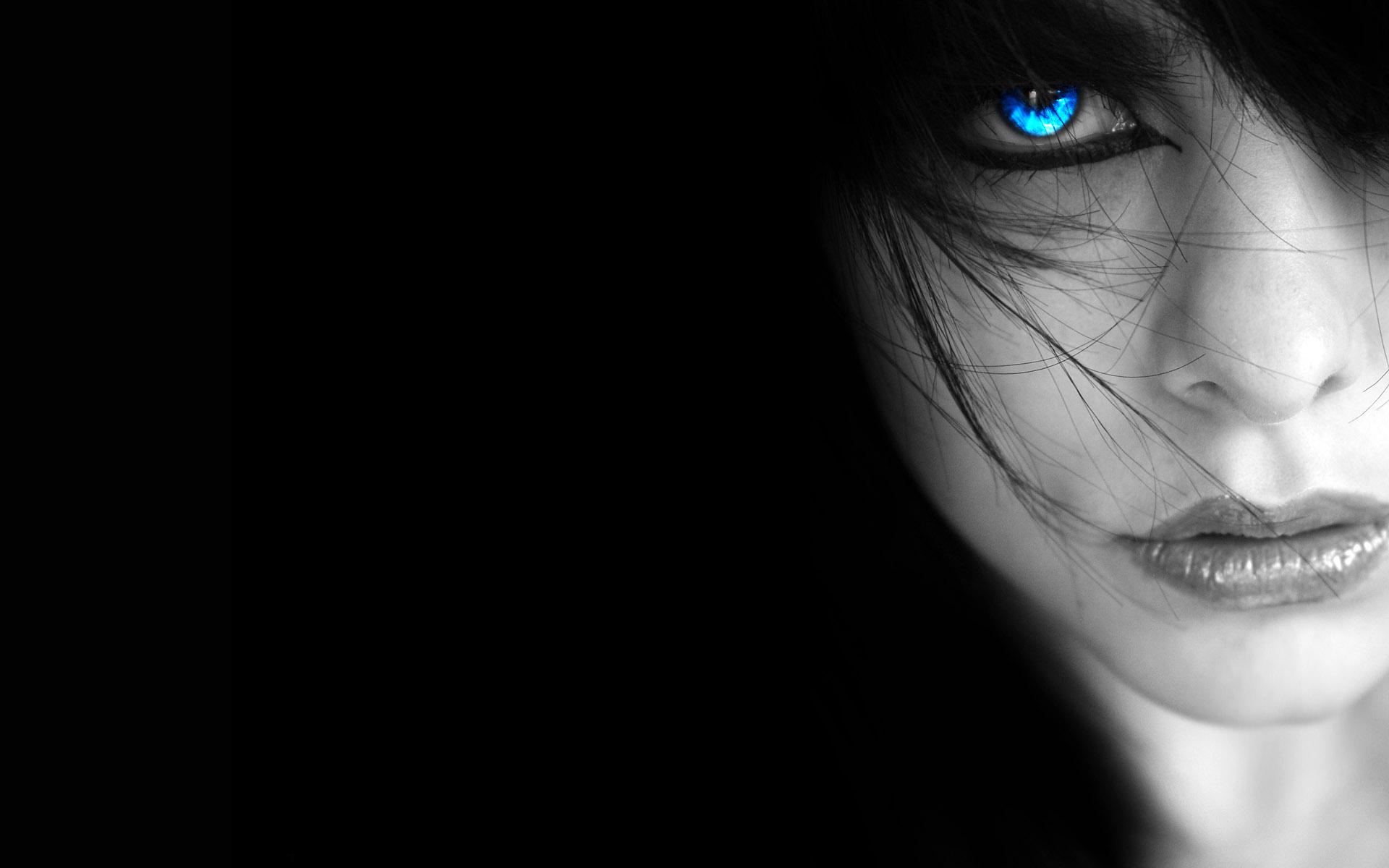 Girl with blue eye wallpaper. Girl with blue eye