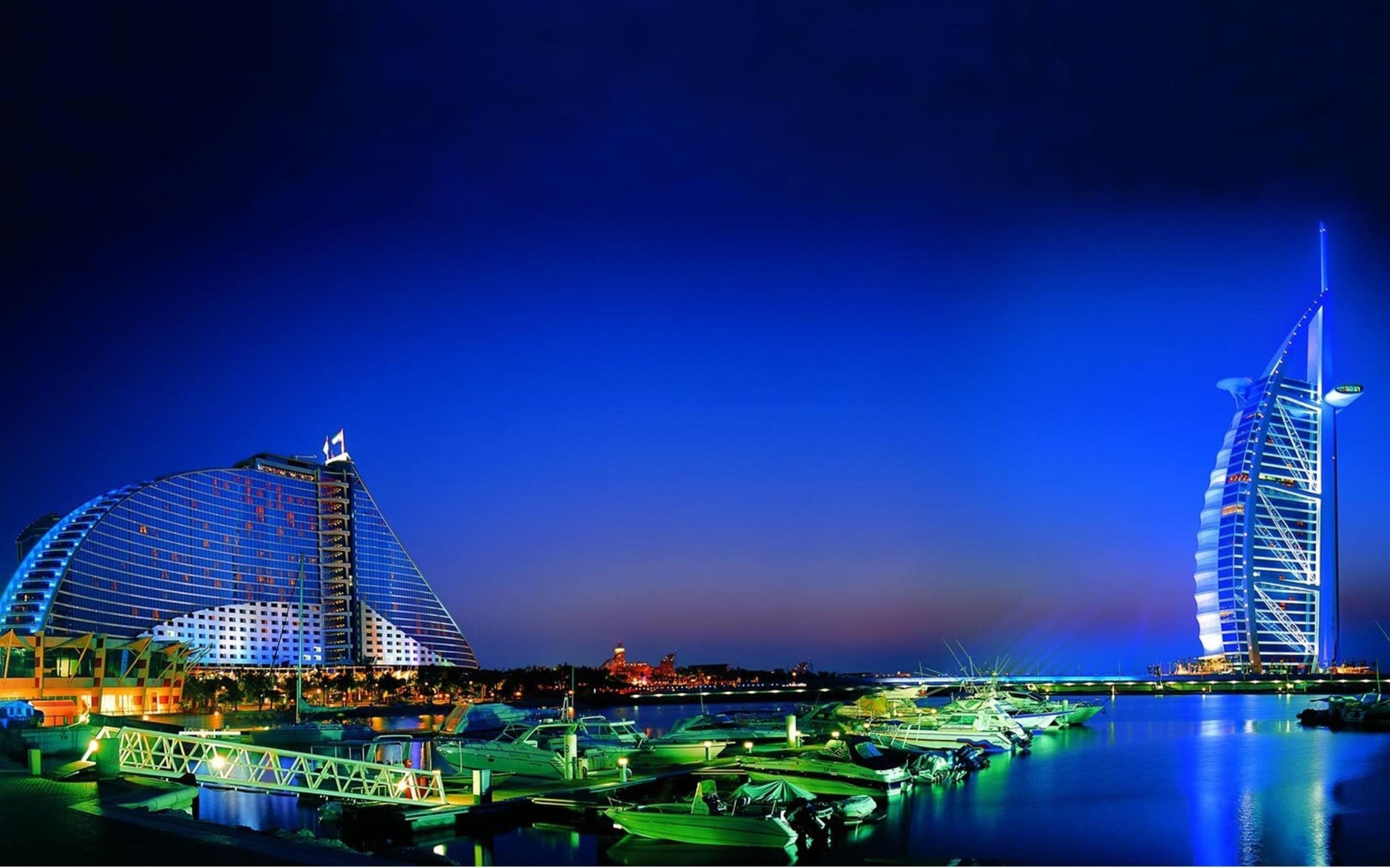 Beauty, City, Dubai, Lights, Evening, Water