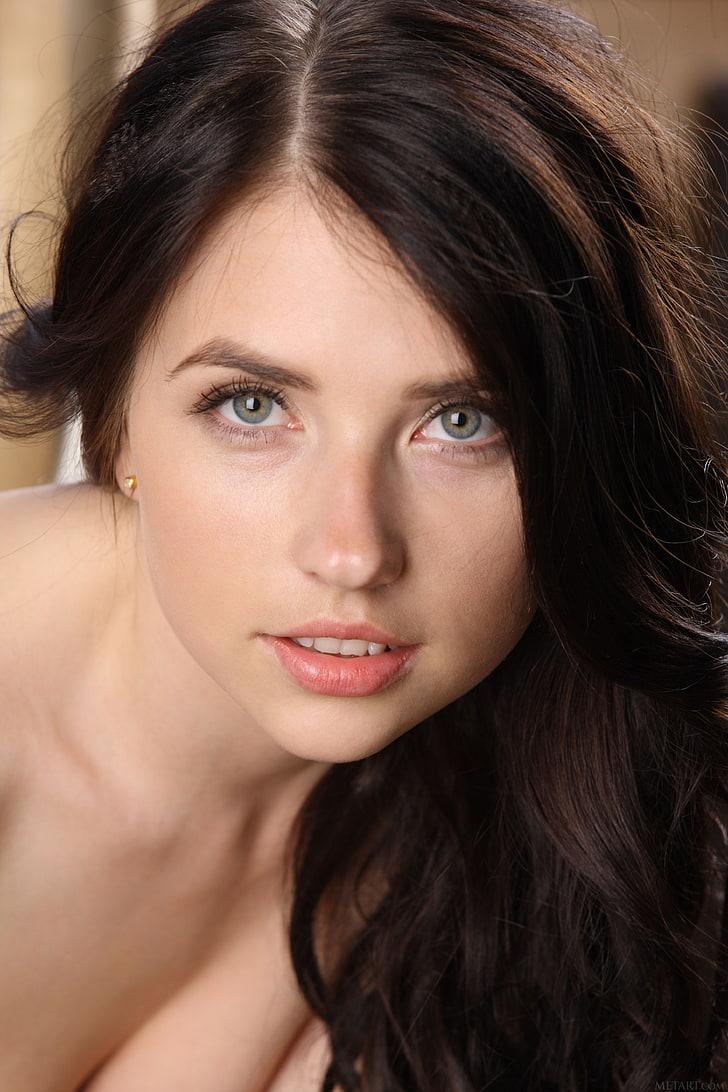 HD wallpaper: woman's face, Niemira, portrait, eyes, portrait