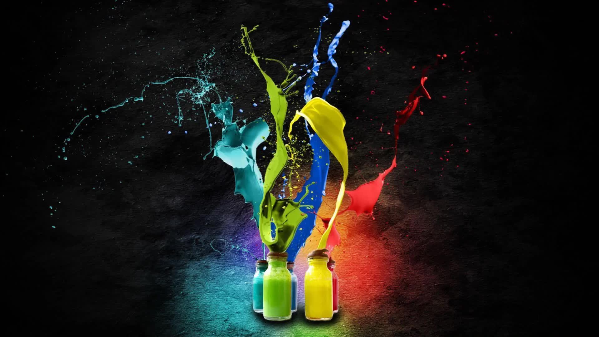 Colors Ink Explosion Abstract Live Wallpaper