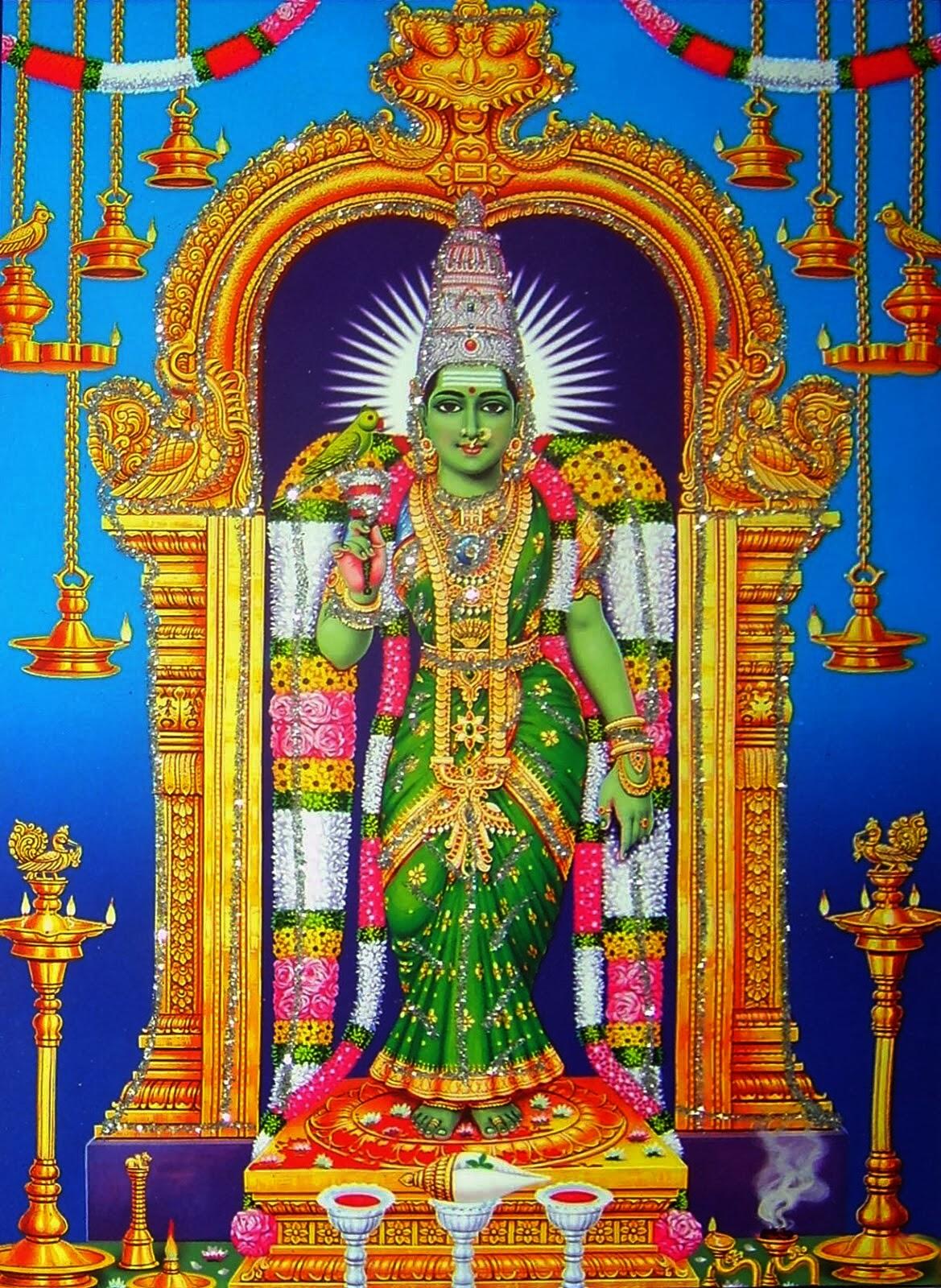 Goddess Madurai Meenakshi Amman Image & Wallpapers.