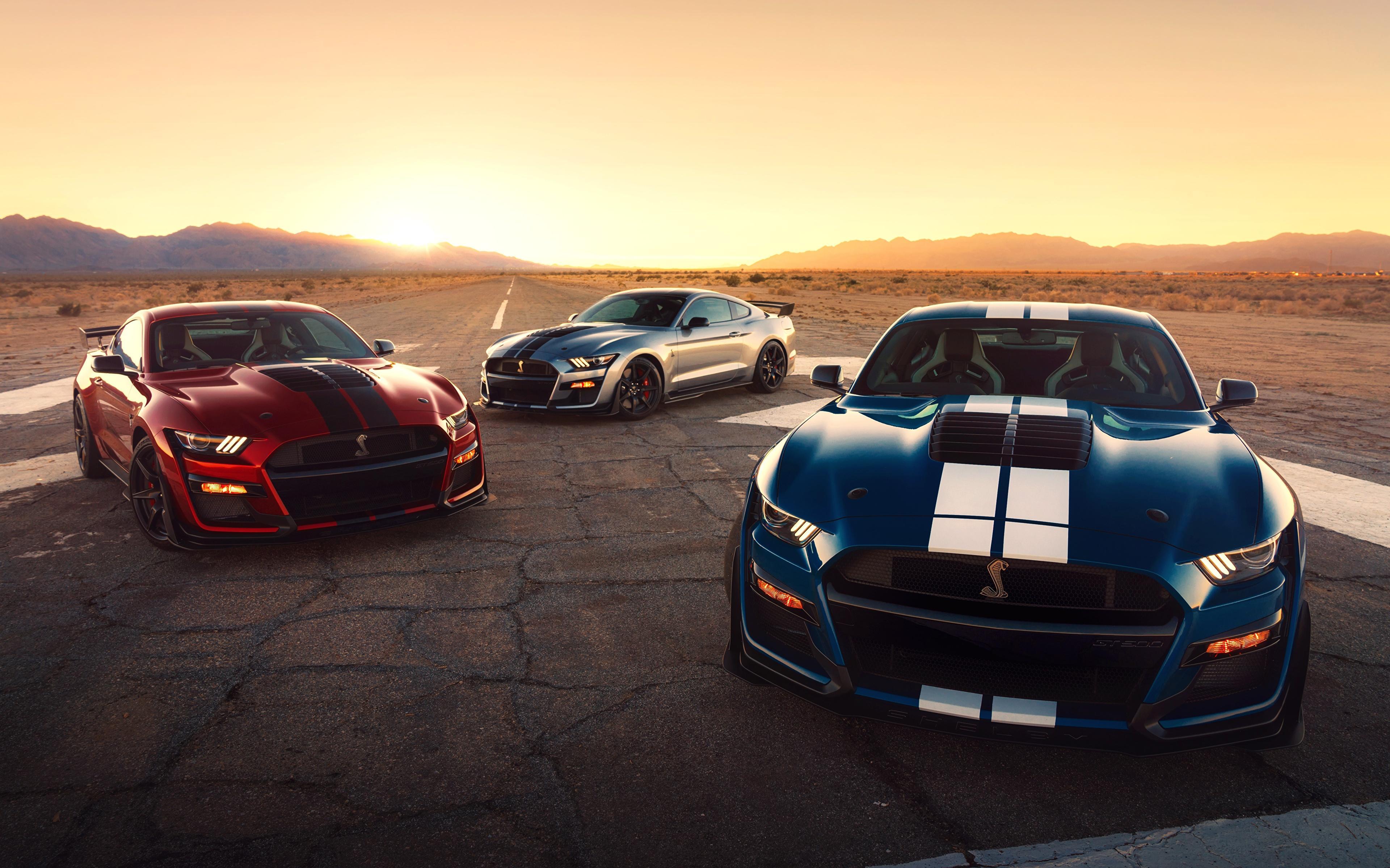 image Ford Mustang Shelby GT500 2020 Cars Stripes Three 3
