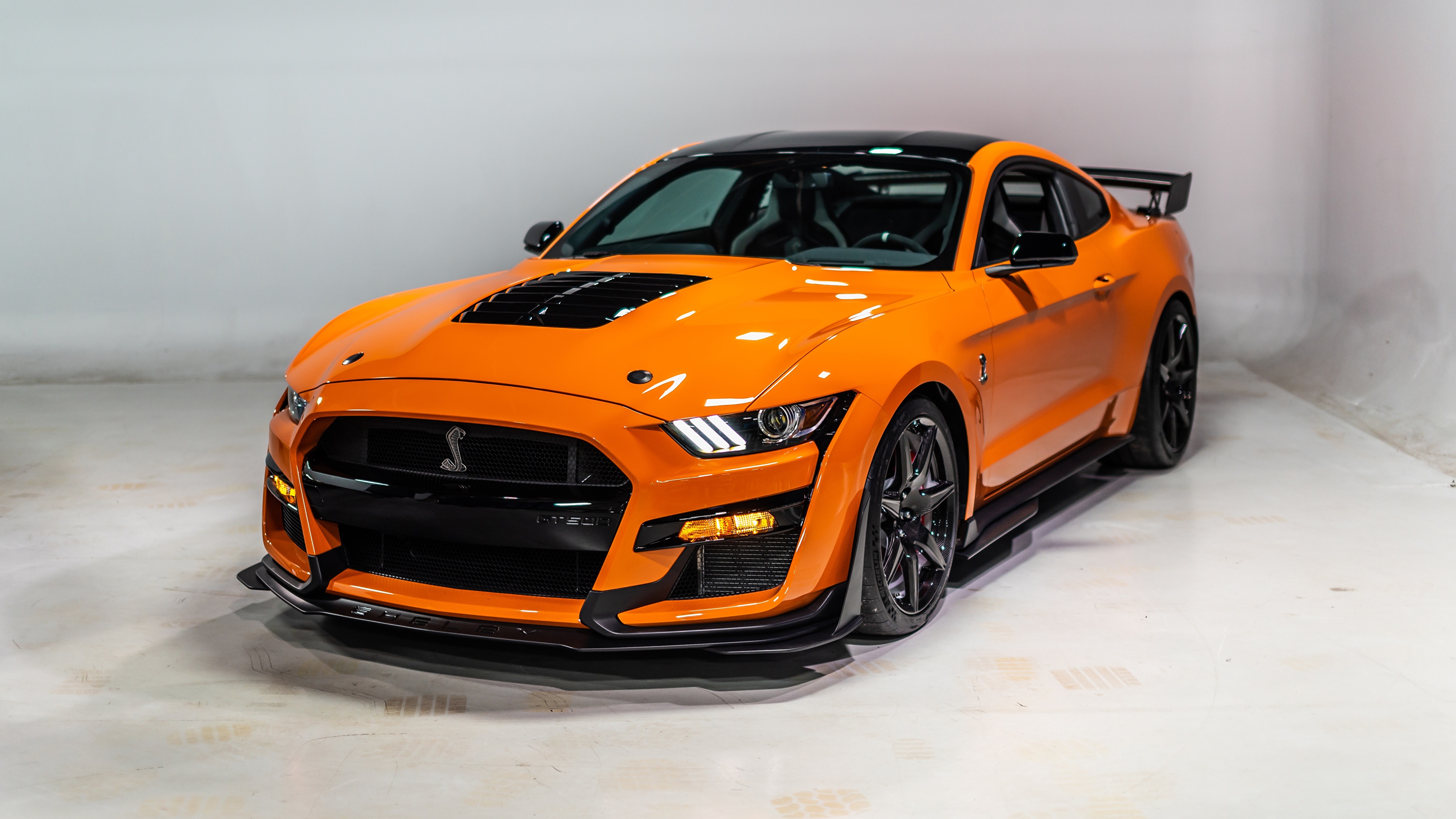 Image Ford Mustang Shelby GT500 2020 Orange Cars Metallic