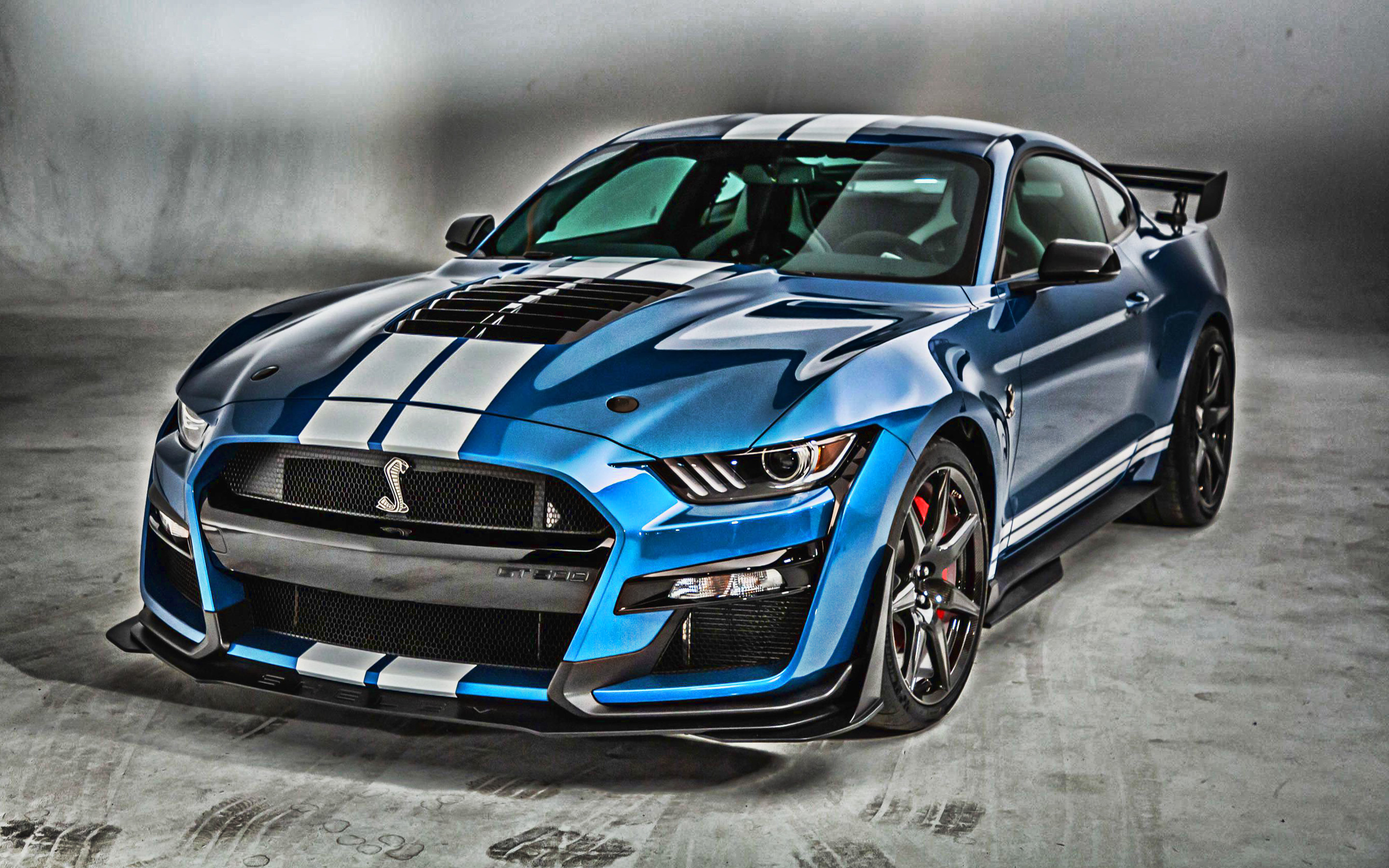 Download wallpaper Mustang Shelby GT blue sports