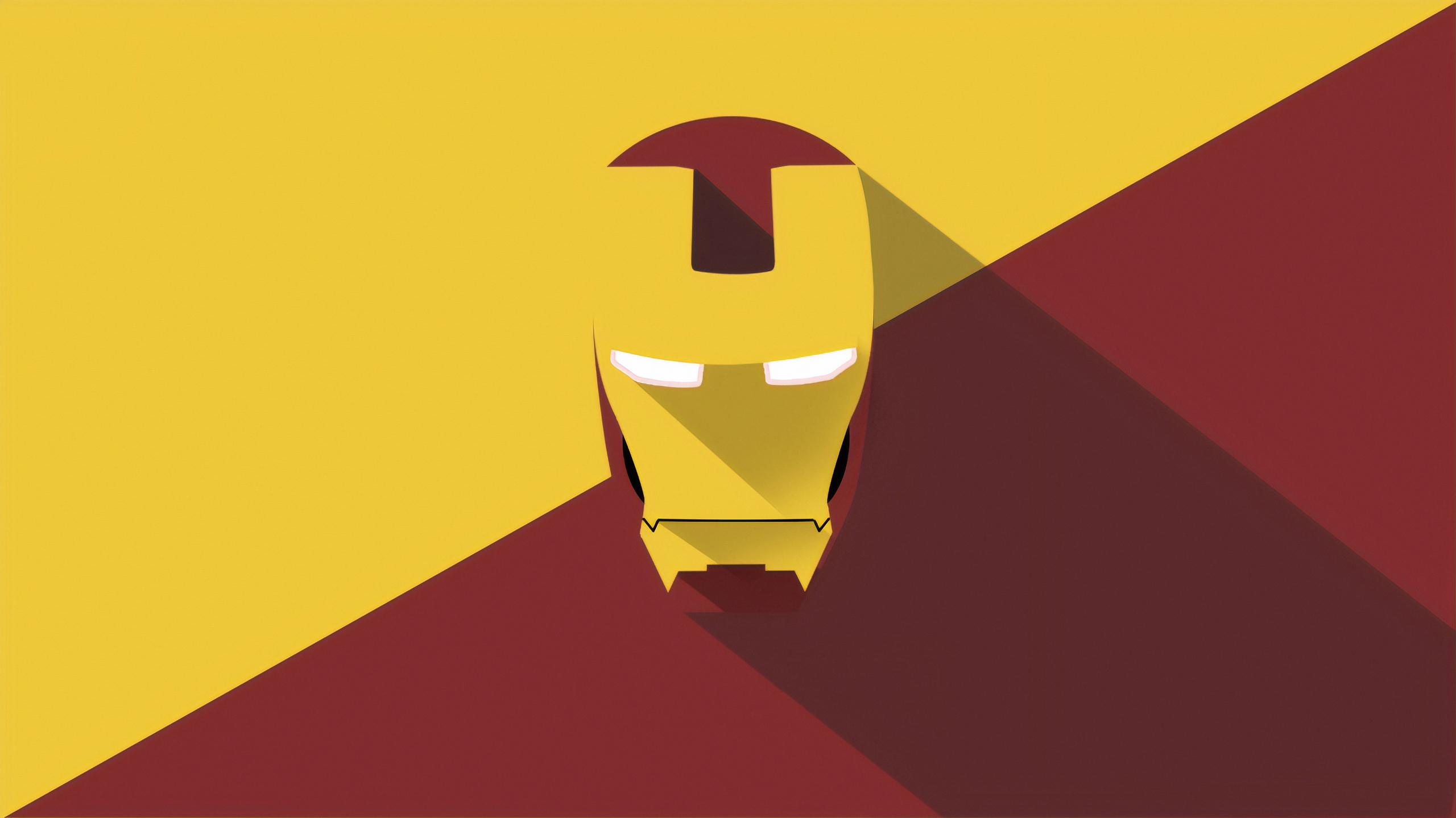Iron Man Mask Minimal Art, HD Superheroes, 4k Wallpaper