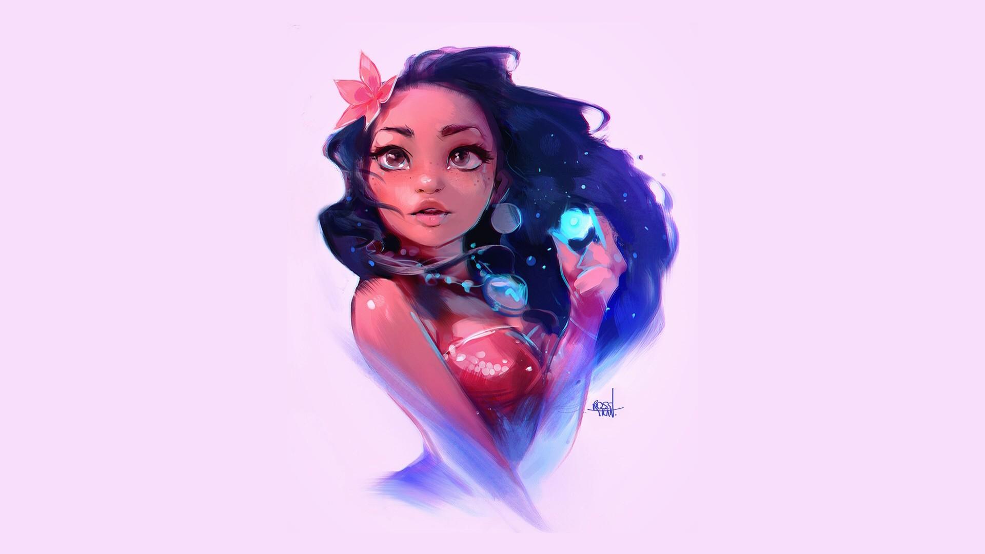 #women, #digital art, #Disney, #Moana, wallpaper