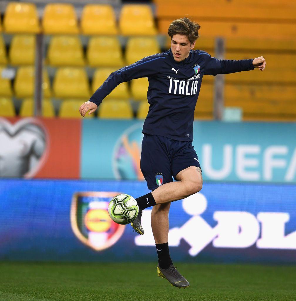 PARMA, ITALY 25: Nicolo Zaniolo of Italy in action