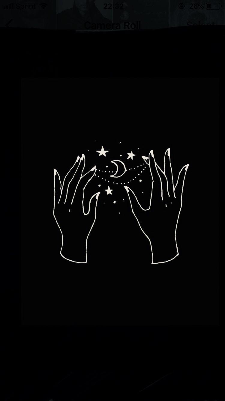 Draws #Magic #Hands #Sun #Stars. Witchy wallpaper, Black