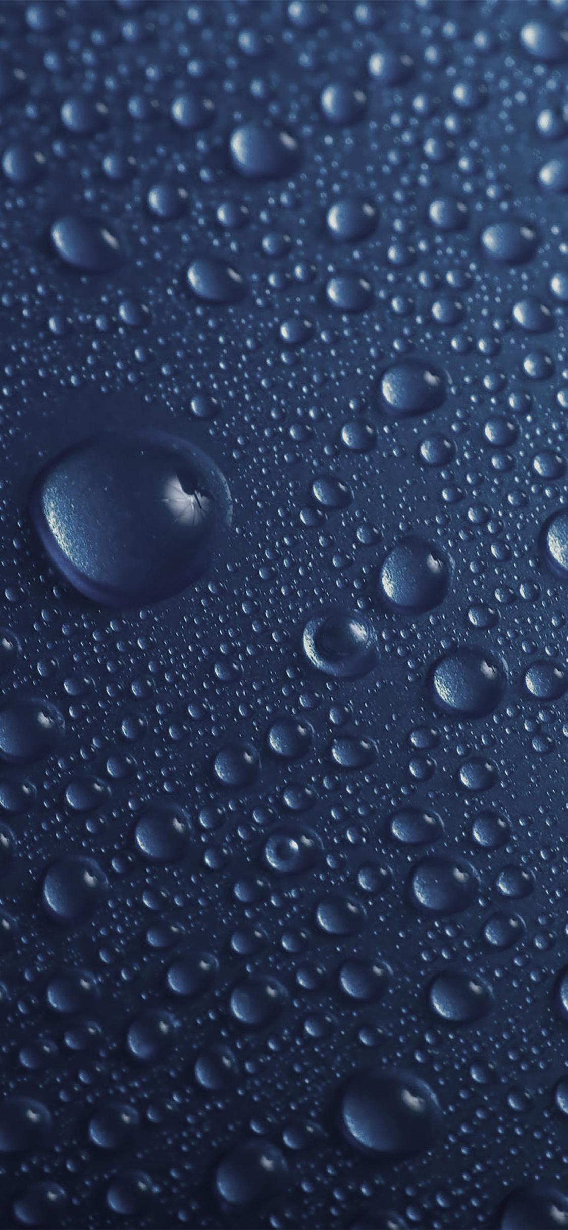 iPhone 8 wallpaper. rain drop blue