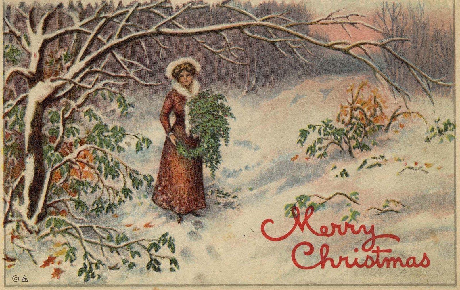 Vintage Christmas Desktop Wallpaper Free Vintage