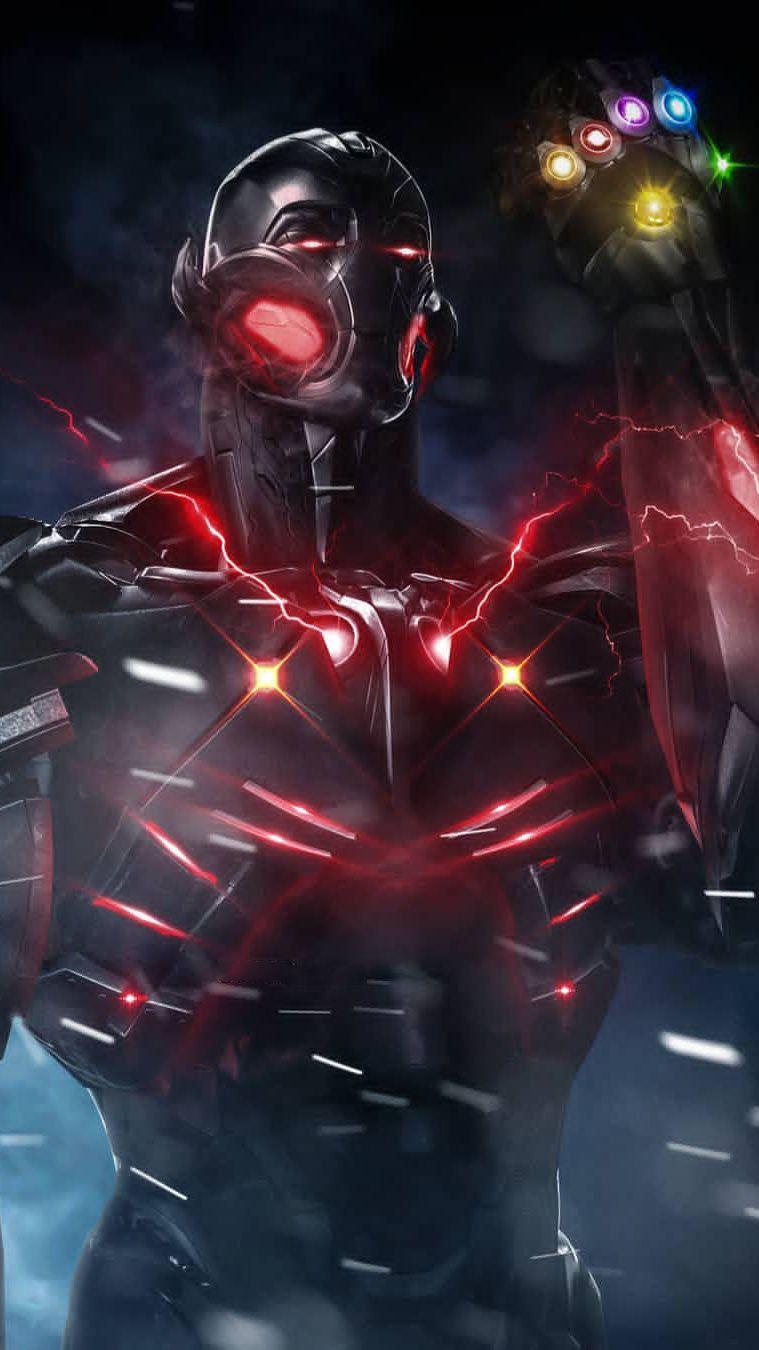 Ultron With infinity Stones iPhone Wallpaper. Marvel villains