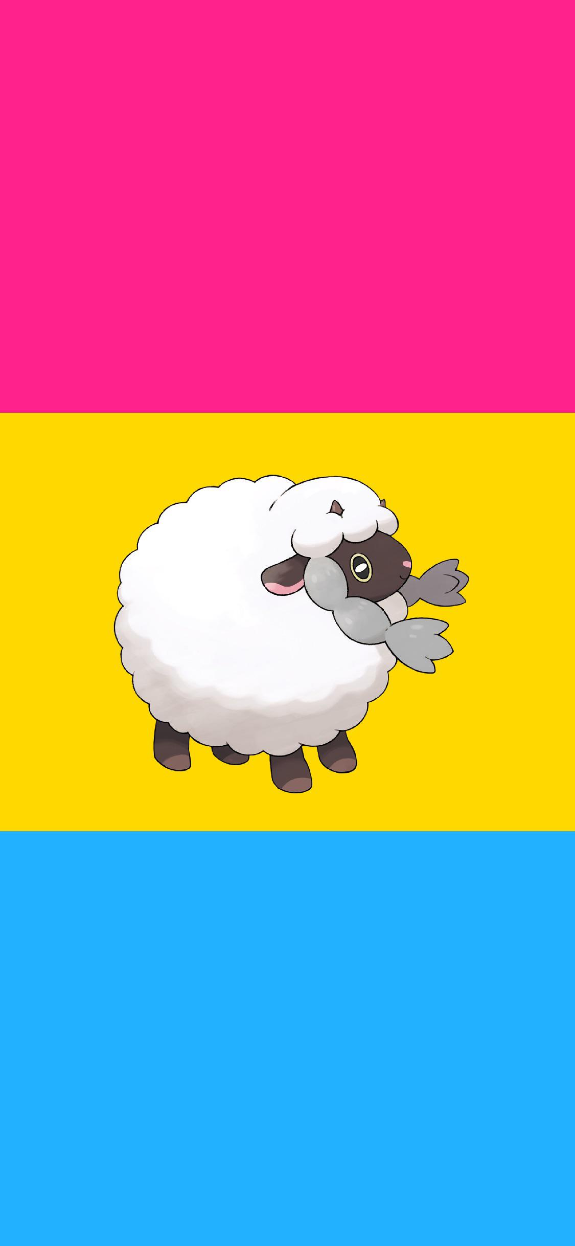 I made a wooloo pan pride wallpaper