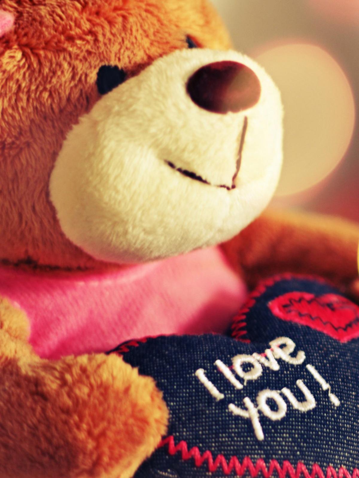 I Love You Teddy Bear Mobile Wallpaper