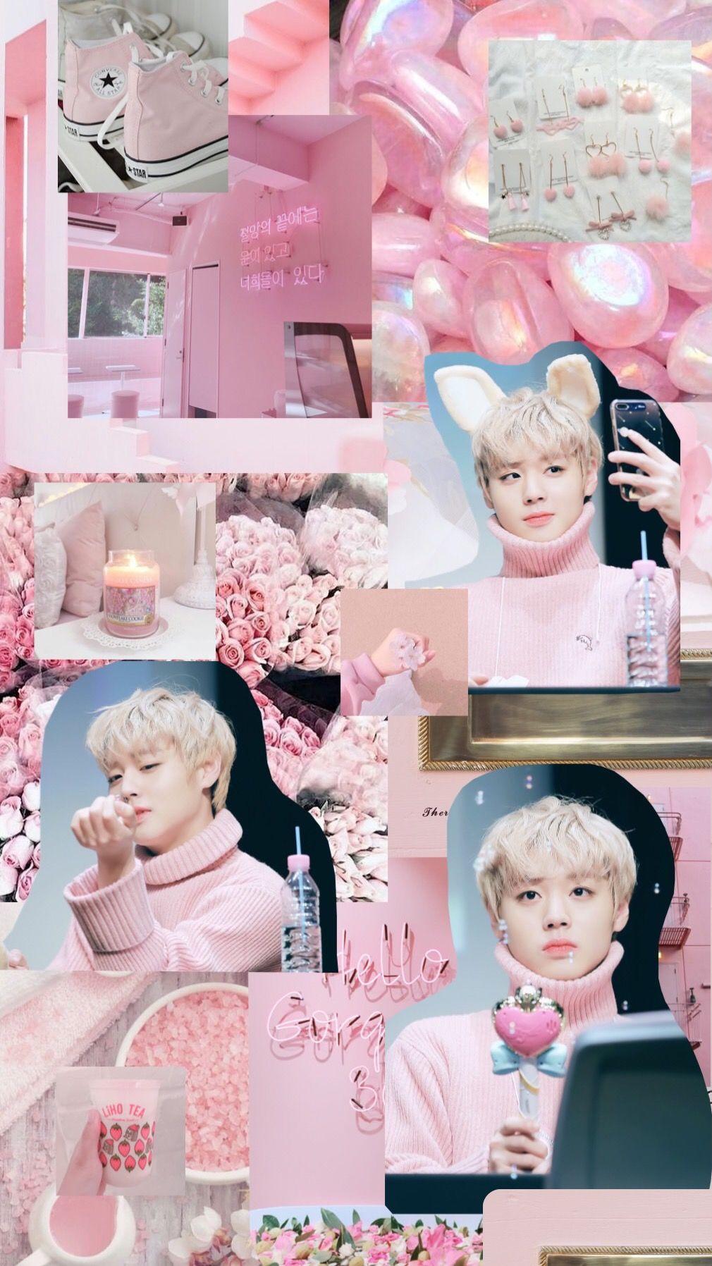 Pink Aesthetic Park Jihoon Wanna One Lockscreen Wallpaper Di 2020