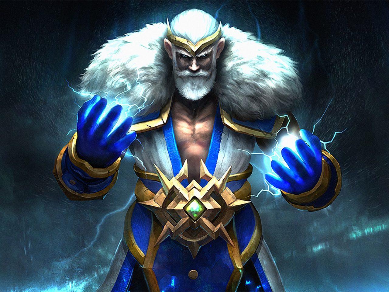Dota 2 Heroes Zeus Magic Fighter Computer Games Desktop HD