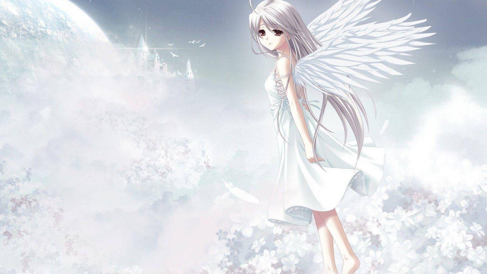 Anime Girl Fantasy Wings 4K Wallpaper #196