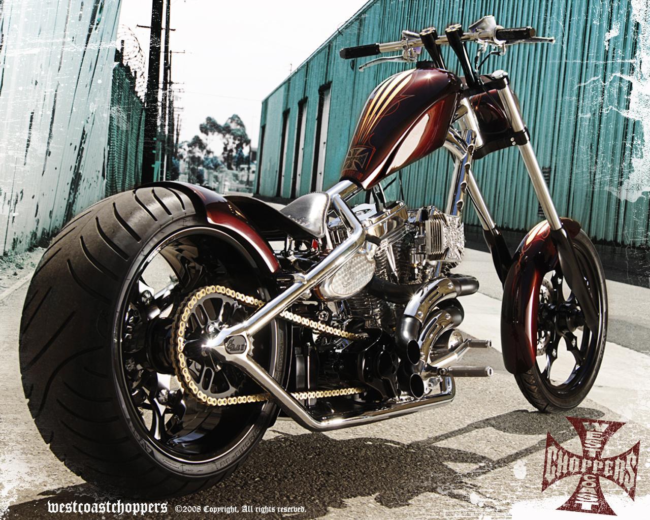 Download the Mean Red Chopper Wallpaper, Mean Red Chopper