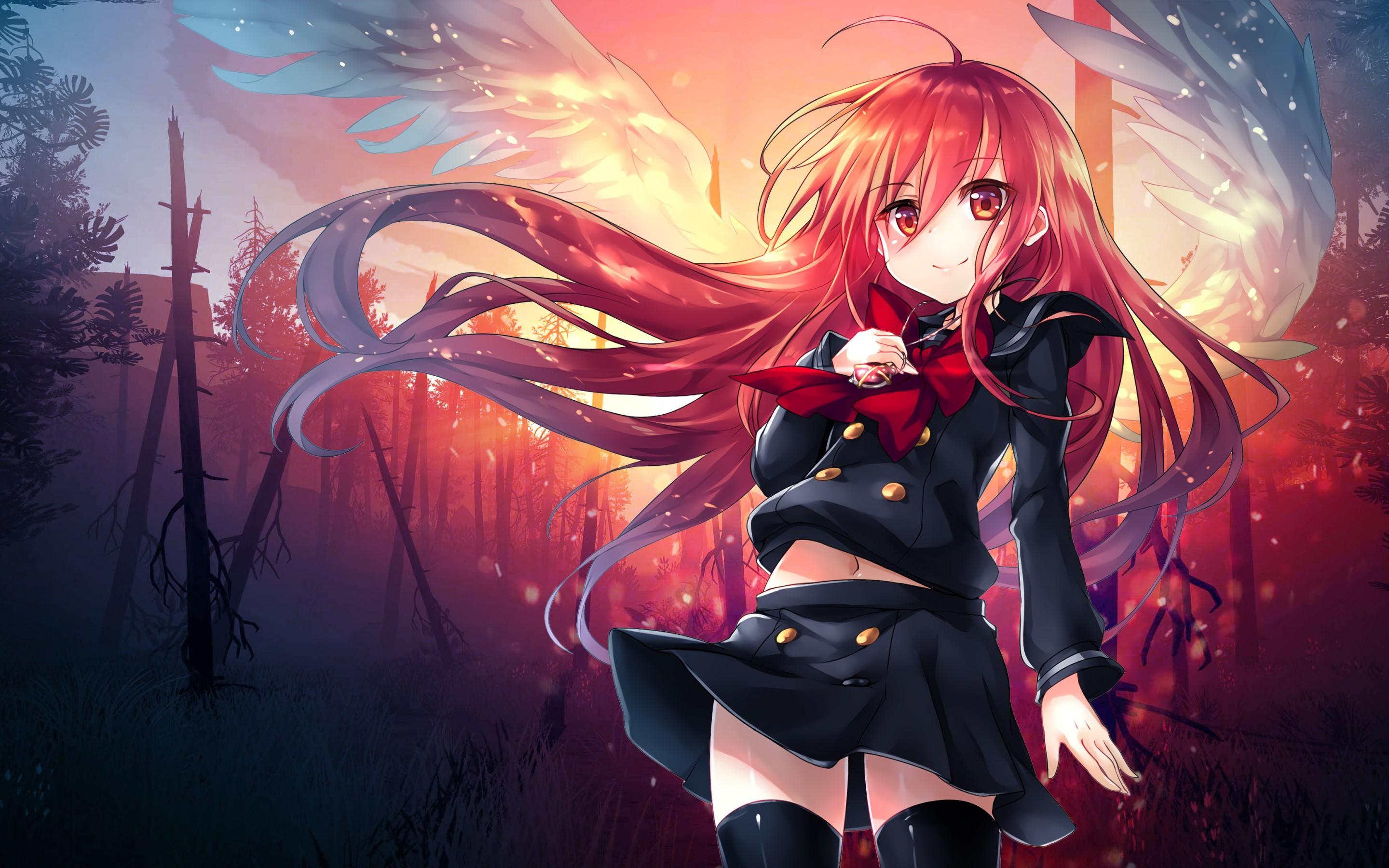Wallpaper Anime girl, Fire Angel, 4K, Anime