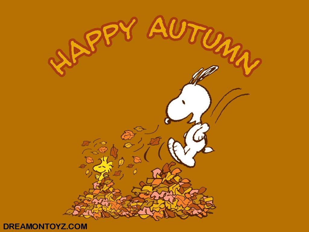 Graphics Pics Gifs Photographs Snoopy Autumn Fall Wallpaper