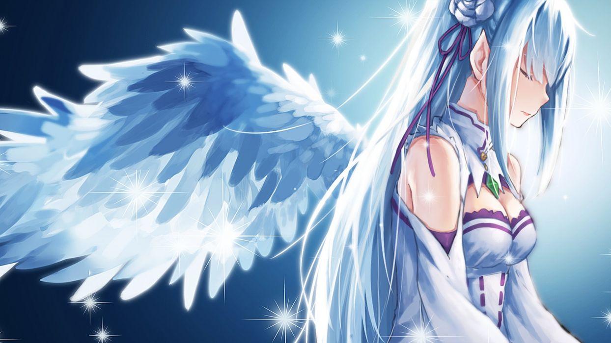 Anime angel girl wings re zero kara hajimeru isekai seikatsu