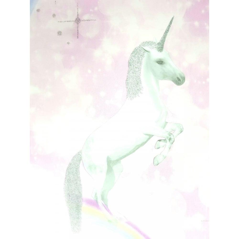 Holden Decor Pink Glitter Unicorns Girls Wallpaper 12480