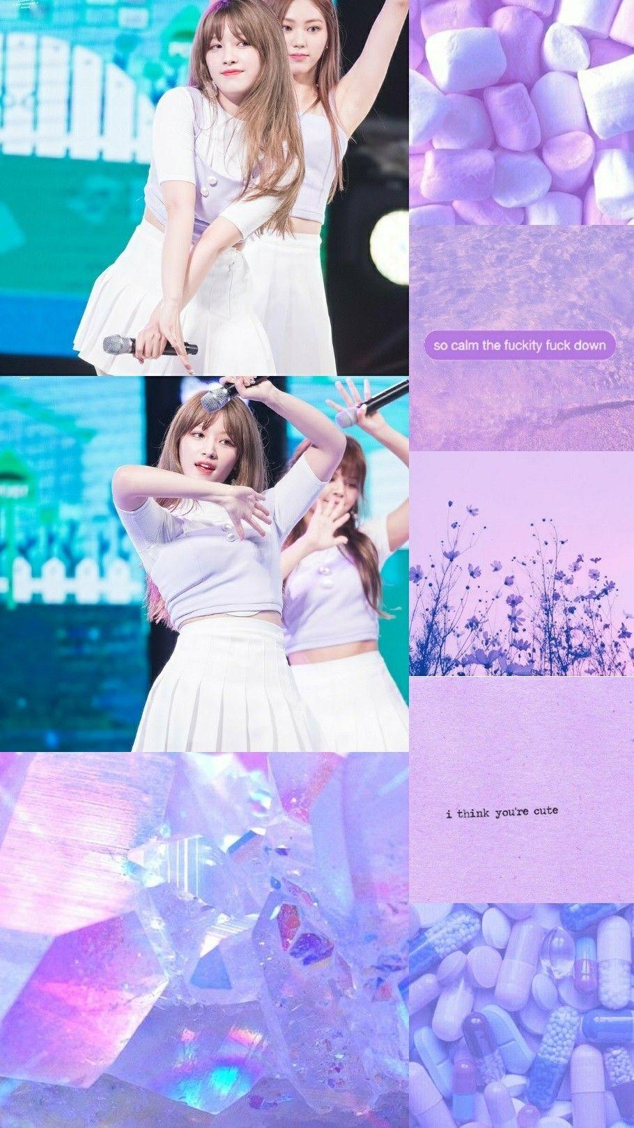 CLC Seunghee Pastel purple. Kpop wallpaper. Pastel