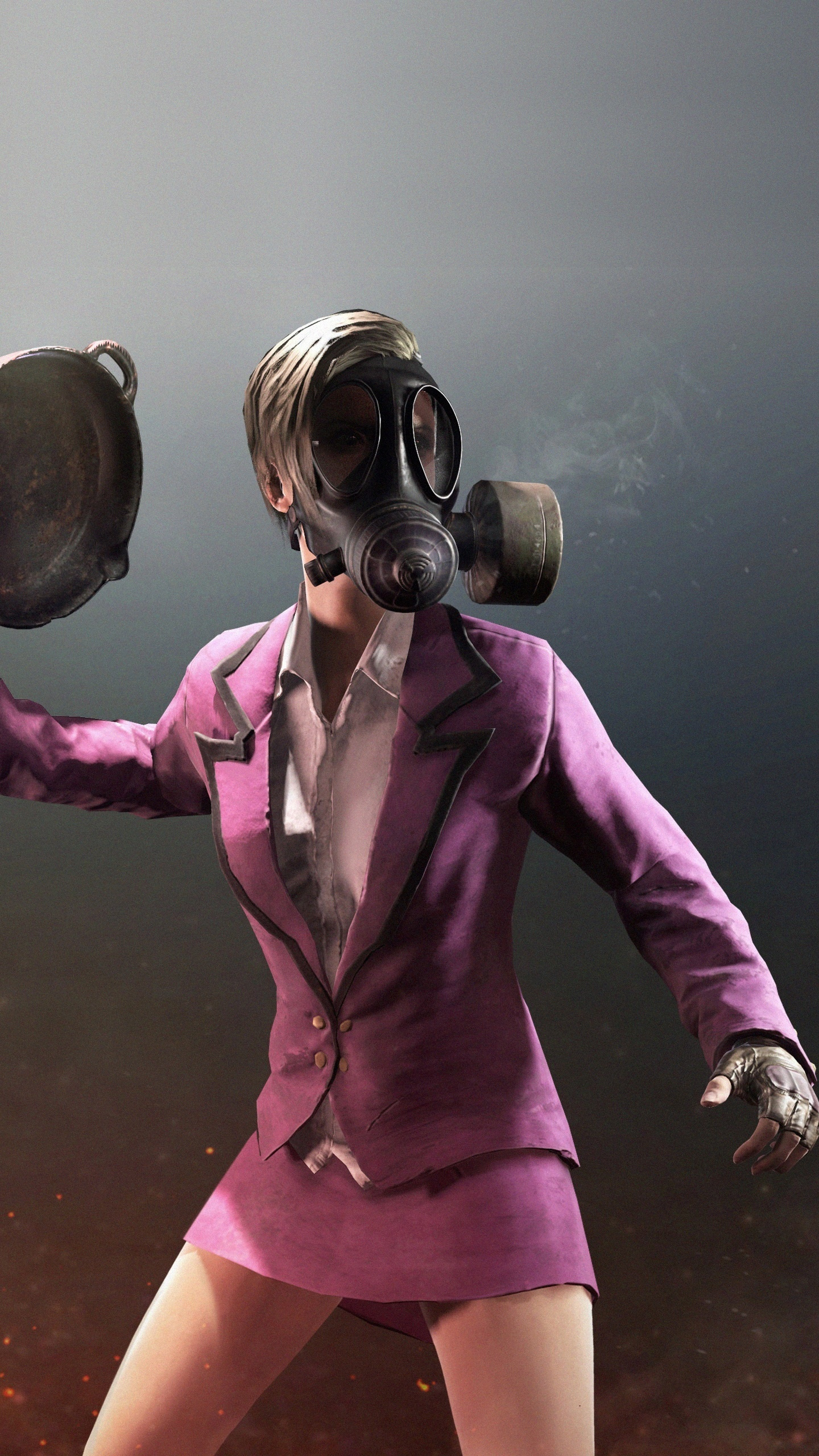 Download 1440x2560 wallpaper pubg battle royale, woman