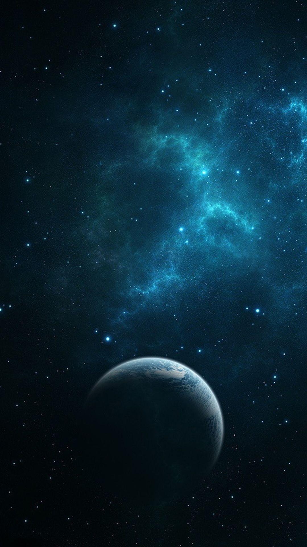 Blue Space Phone Wallpaper Free Blue Space Phone Background
