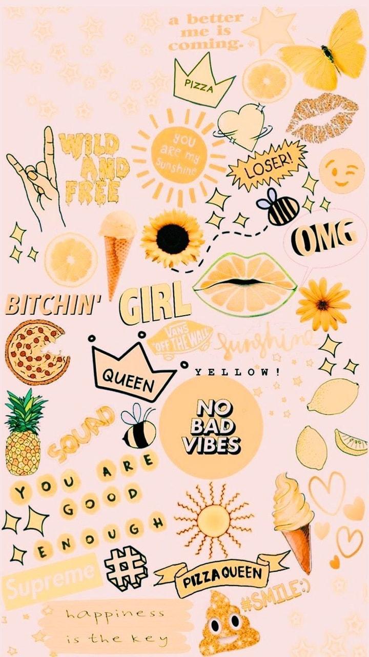 cute yellow wallpaper discovered