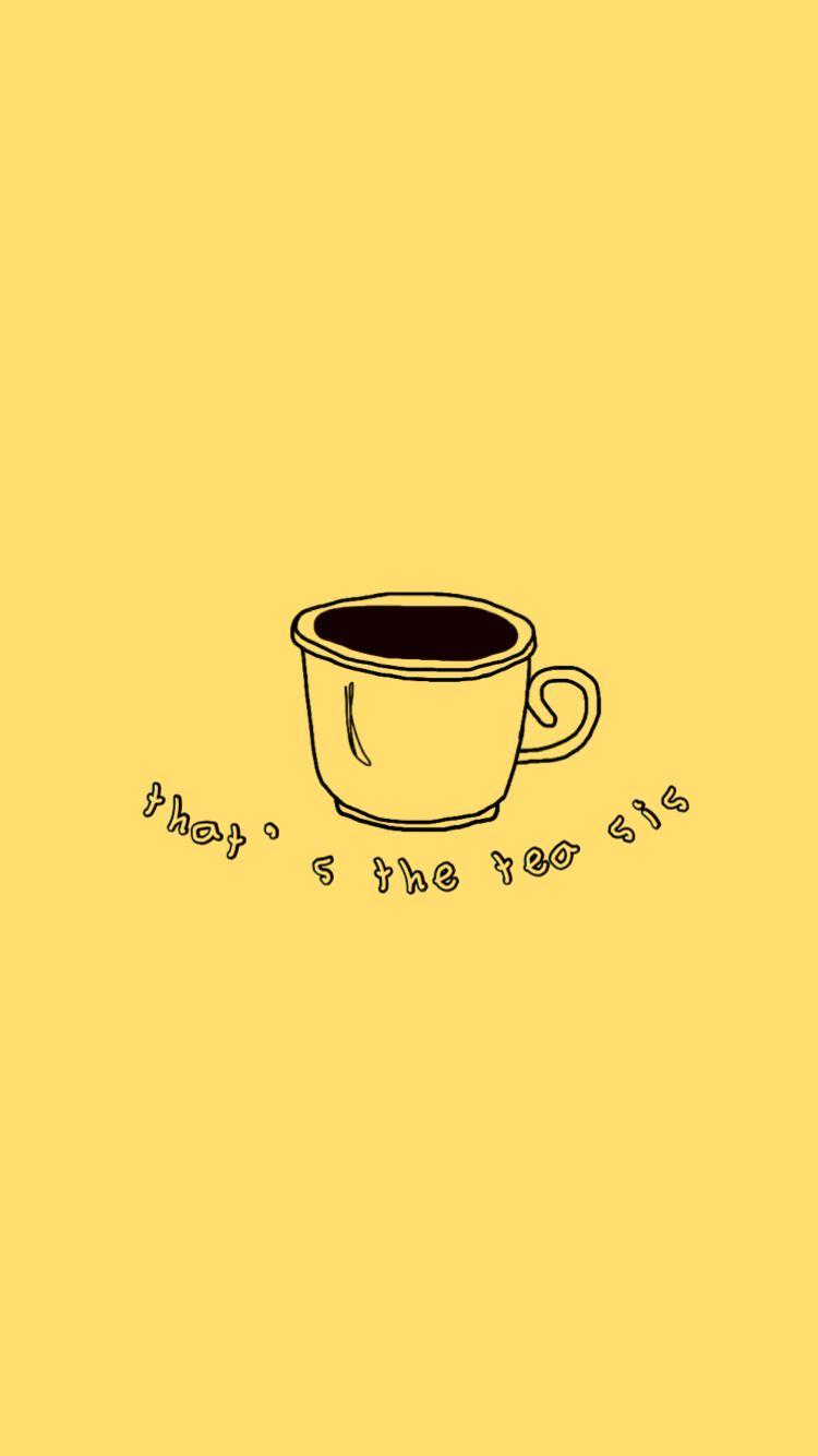 Yellow Aesthetic Coffee Quote Wallpapers Wallpaper Cave - asthetic pastel yellow roblox logo