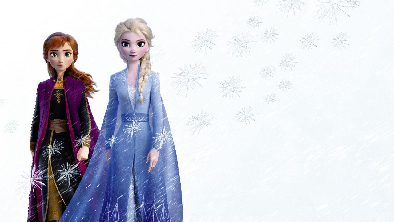 Wallpaper Frozen Queen Elsa, Ana, Animation, 4K, Movies