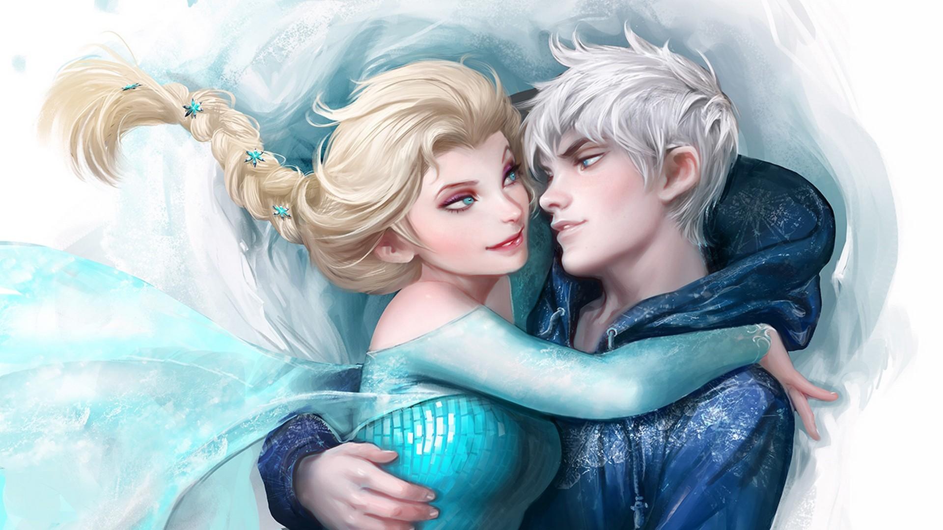 Elsa and Jack Frost Wallpaper