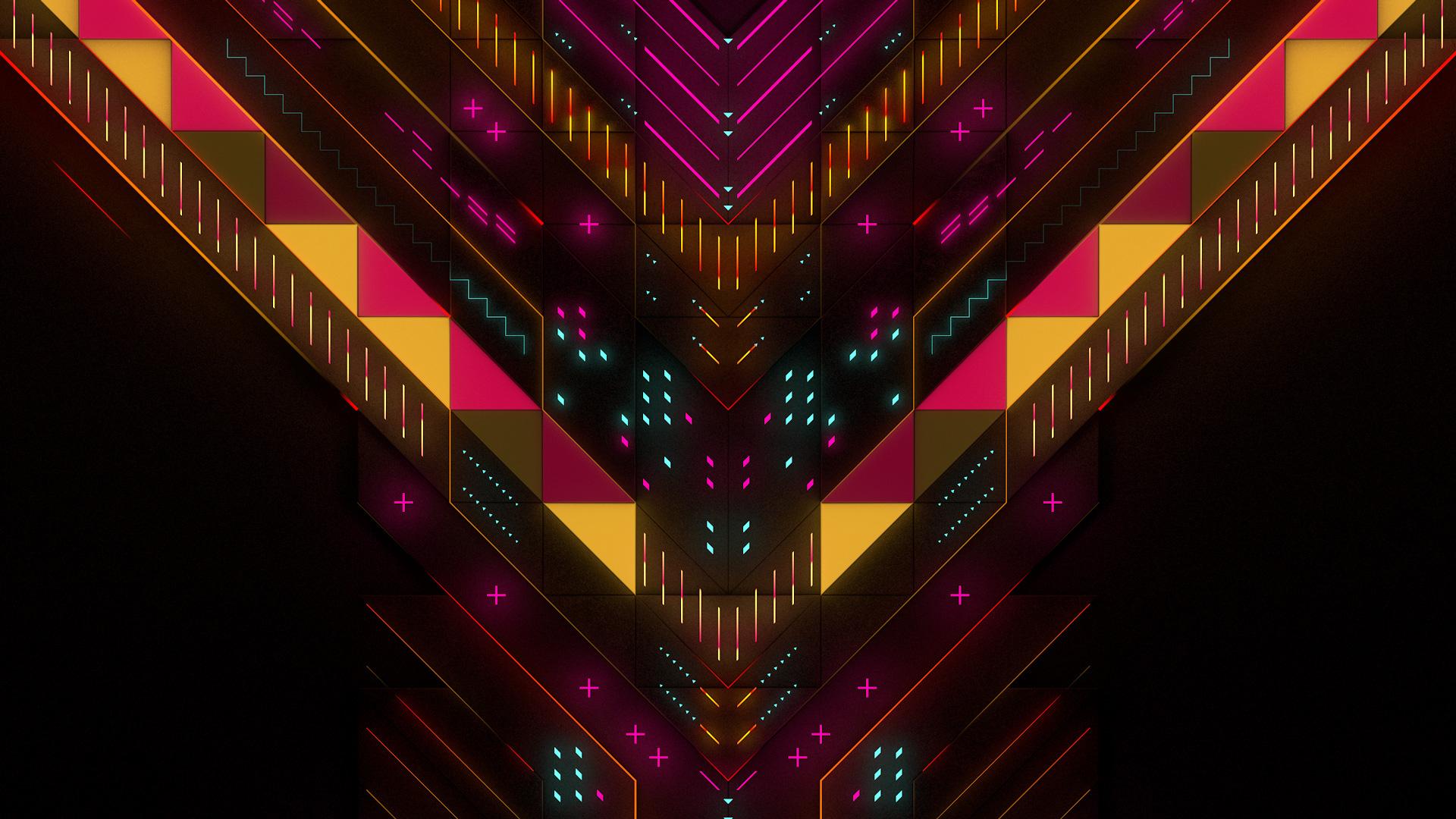 #neon, #abstract, #digital art, #symmetry, wallpaper