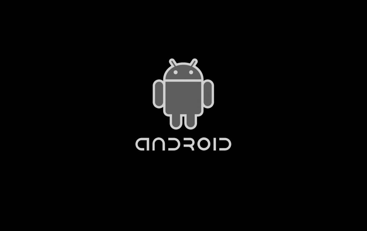 android logo black 3d