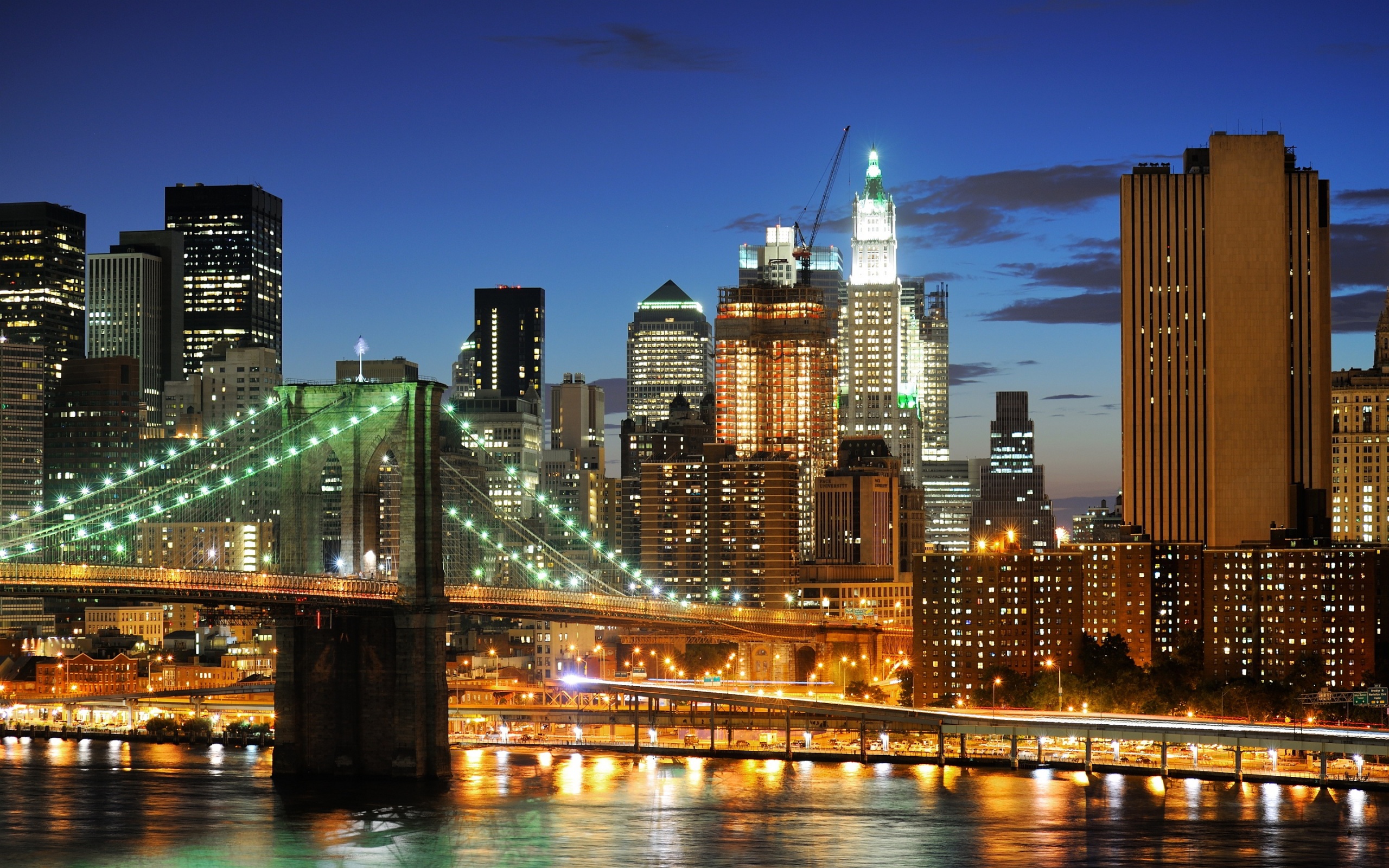 Beautiful New York City Manhattan Bridge HD Wallpaper