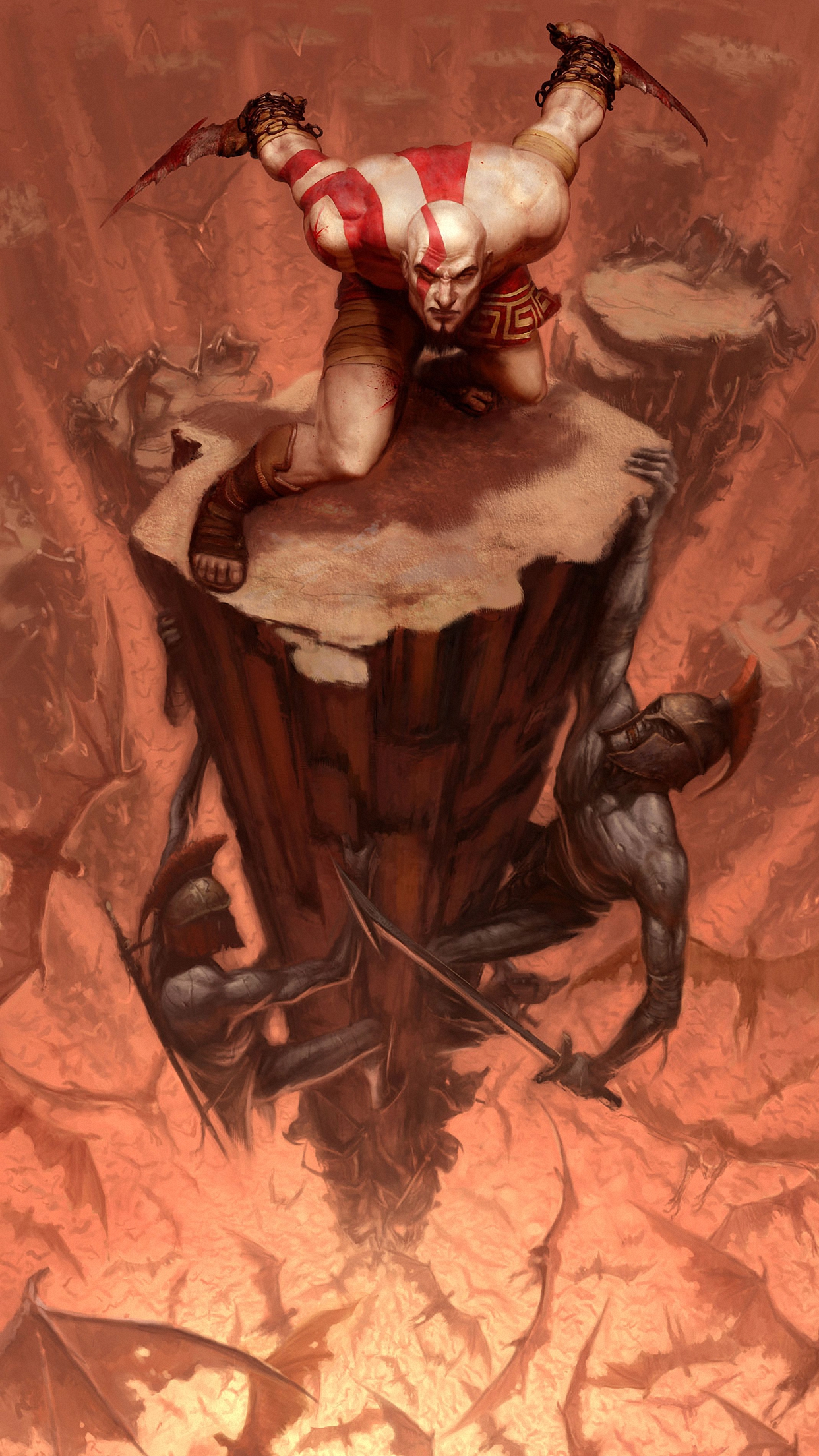 God Of War Kratos Wallpaper for iPhone X, 6