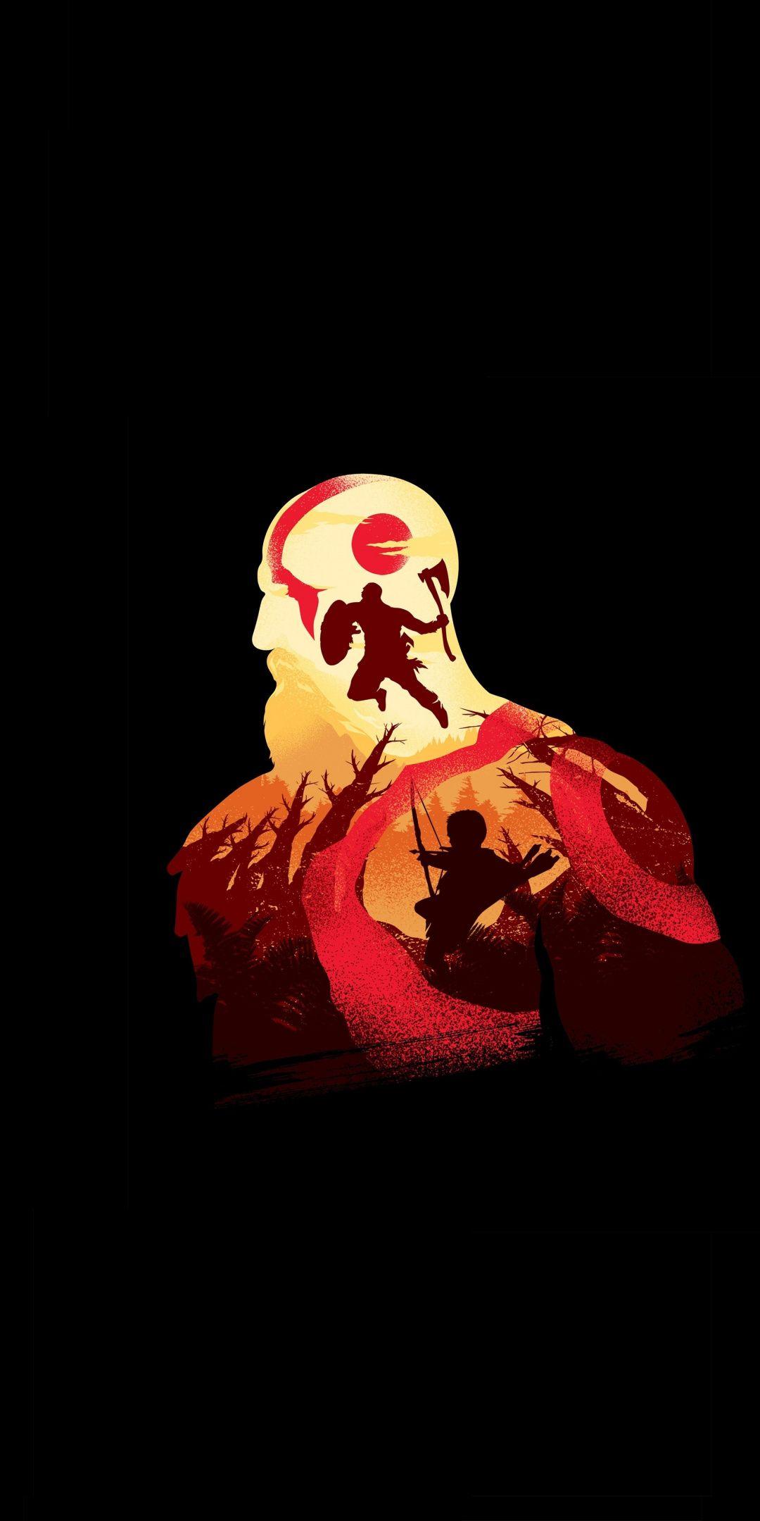 Minimal, God of War, video game, warrior, Kratos, 1080x2160 wallpaper. Kratos god of war, God of war, Gaming wallpaper