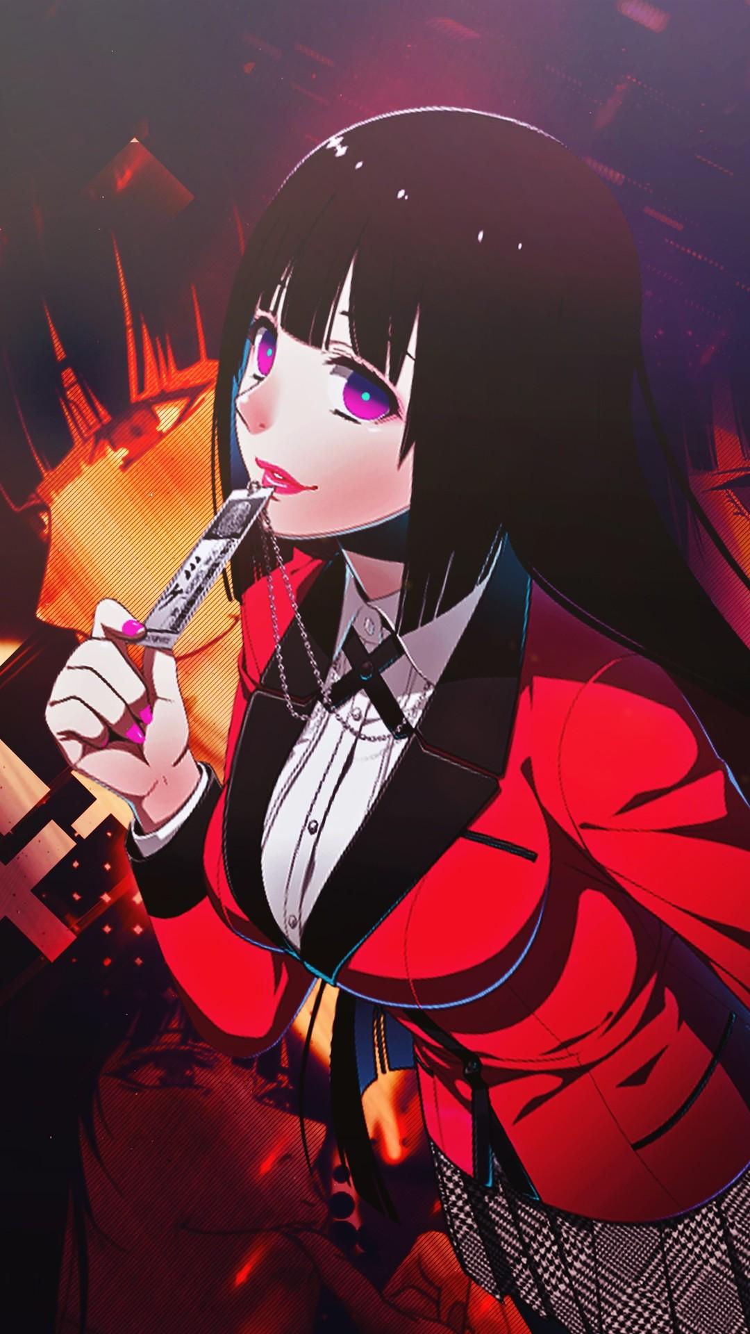 Yumeko, anime, kakegurui, HD phone wallpaper